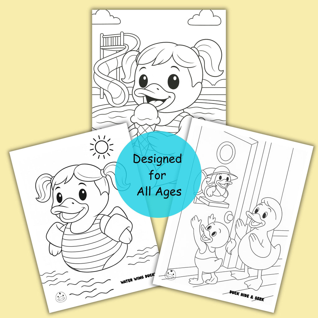 Cruise Duck Coloring Book | Printable Kids Activity, Family Fun & Vacation Memory Keepsake