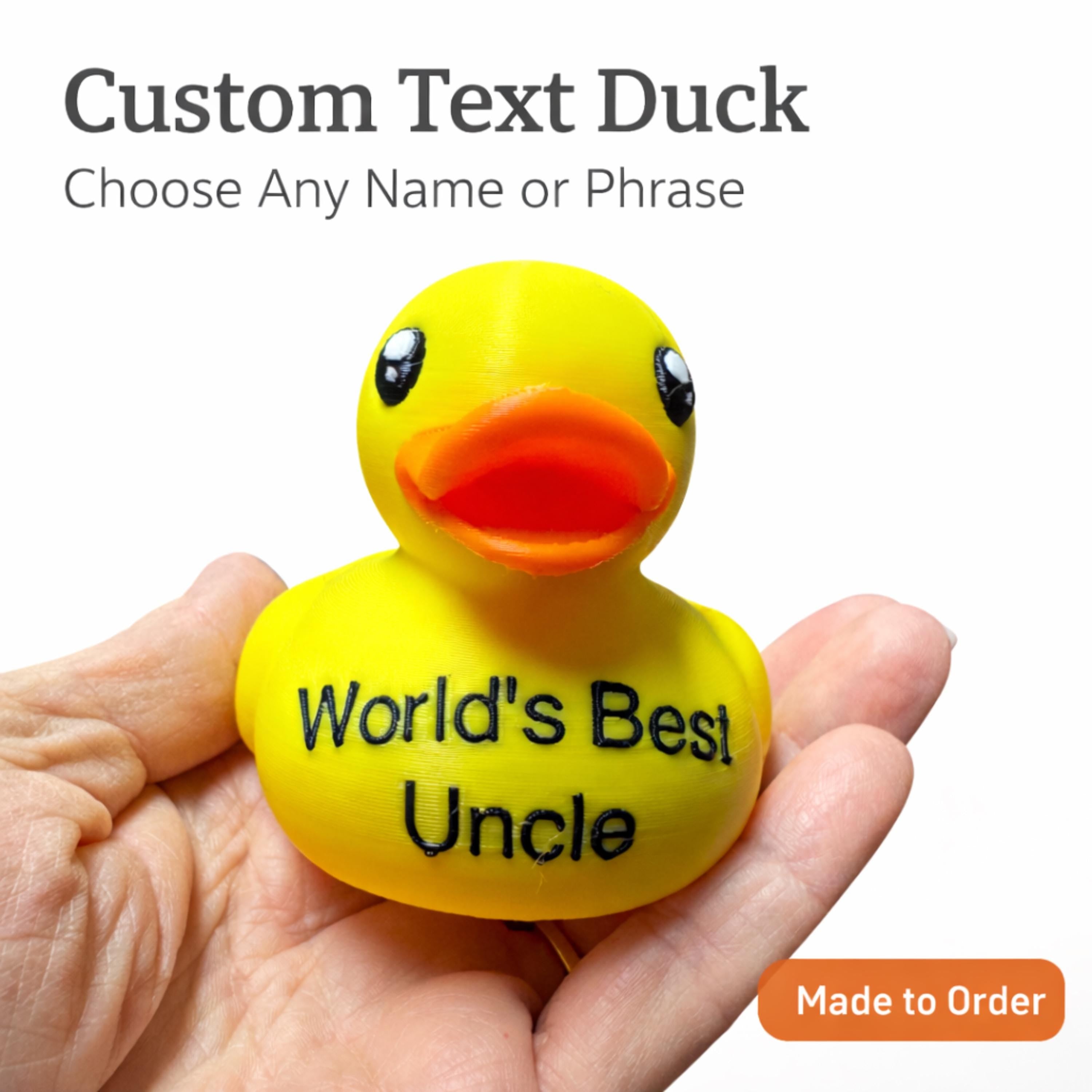 Custom 3D Printed Duck Personalized Name Duck Custom Text Duck Jeep-4x4 Dashboard Ducking Accessory Birthday Gift Funny Duck Unique Gift