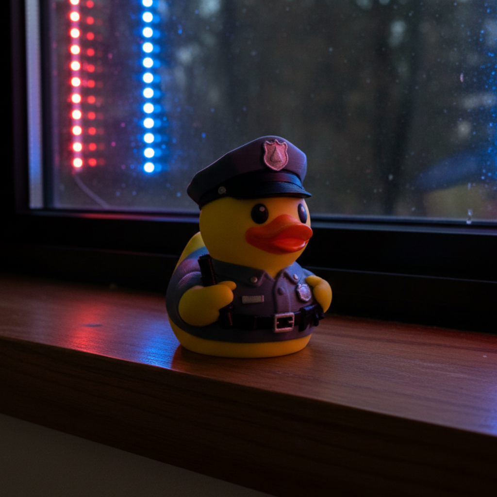 Police Duck Car Decoration – Dashboard Buddy for Law Enforcement Gift