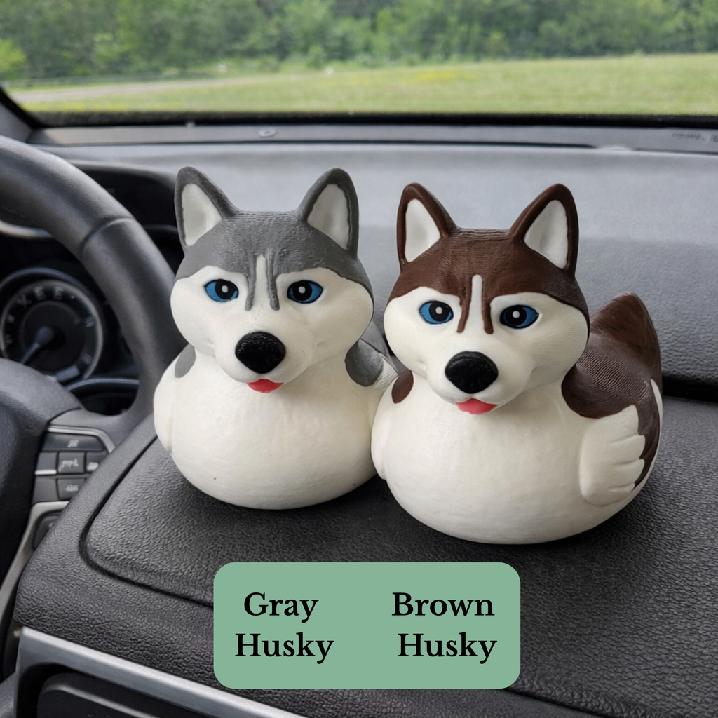 Husky Dashboard Duck Vehicle Decoration 4x4 Accessory Dog Themed Adventure Gift Alaska Cruise Hide Seek Surprise Desk Decor Gift for Him
