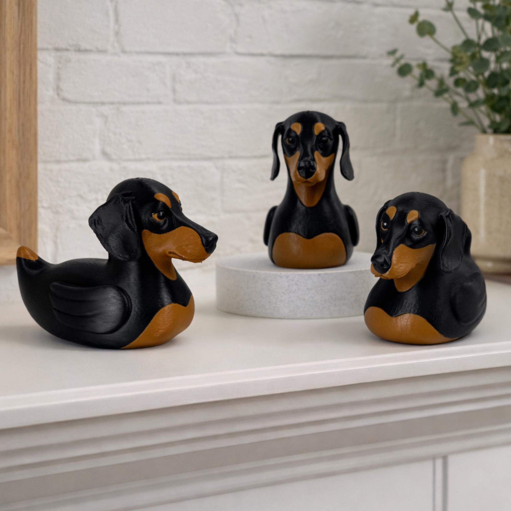 Dachshund Duck Doxie Dashboard Ducking Figure Dog Enthusiast Toy Breeder Thank You Gift for Dachshund Lovers Jeep-Style Vehicle Dash Decor