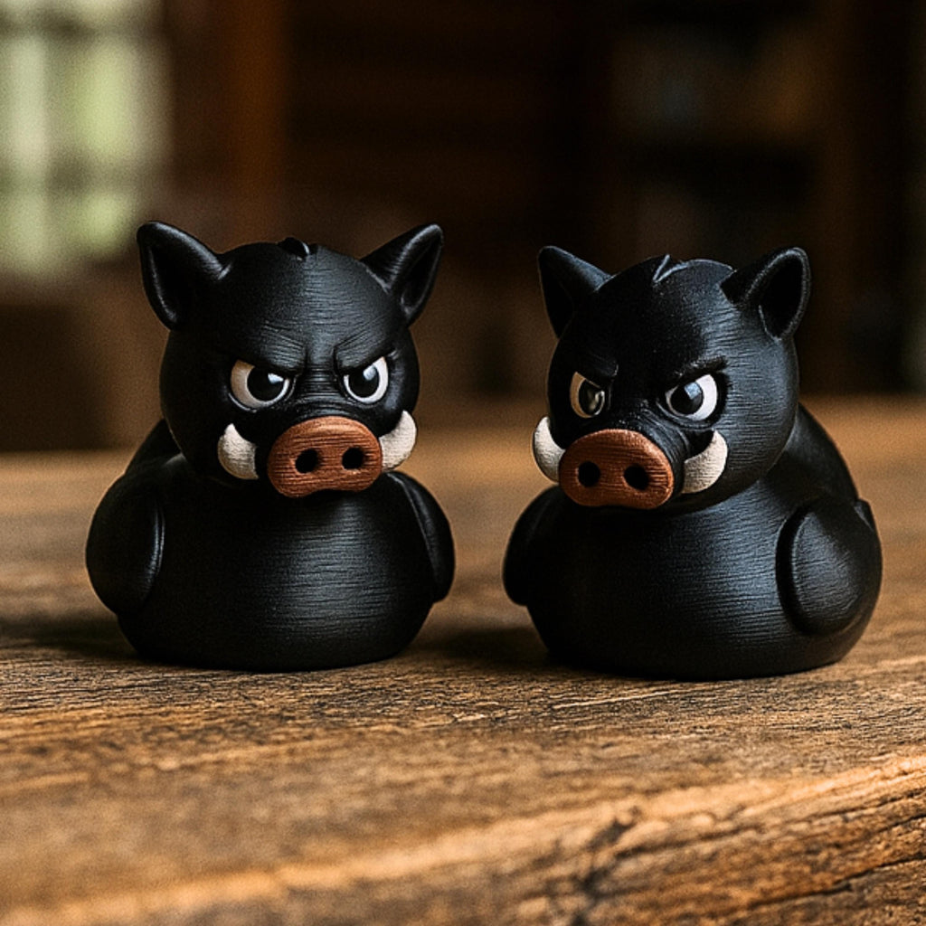 Wild Boar Duck - Hunting Gift & 4x4 Ducking Dashboard Decoration Cabin Decor Rustic Figurine Offroad Accessory