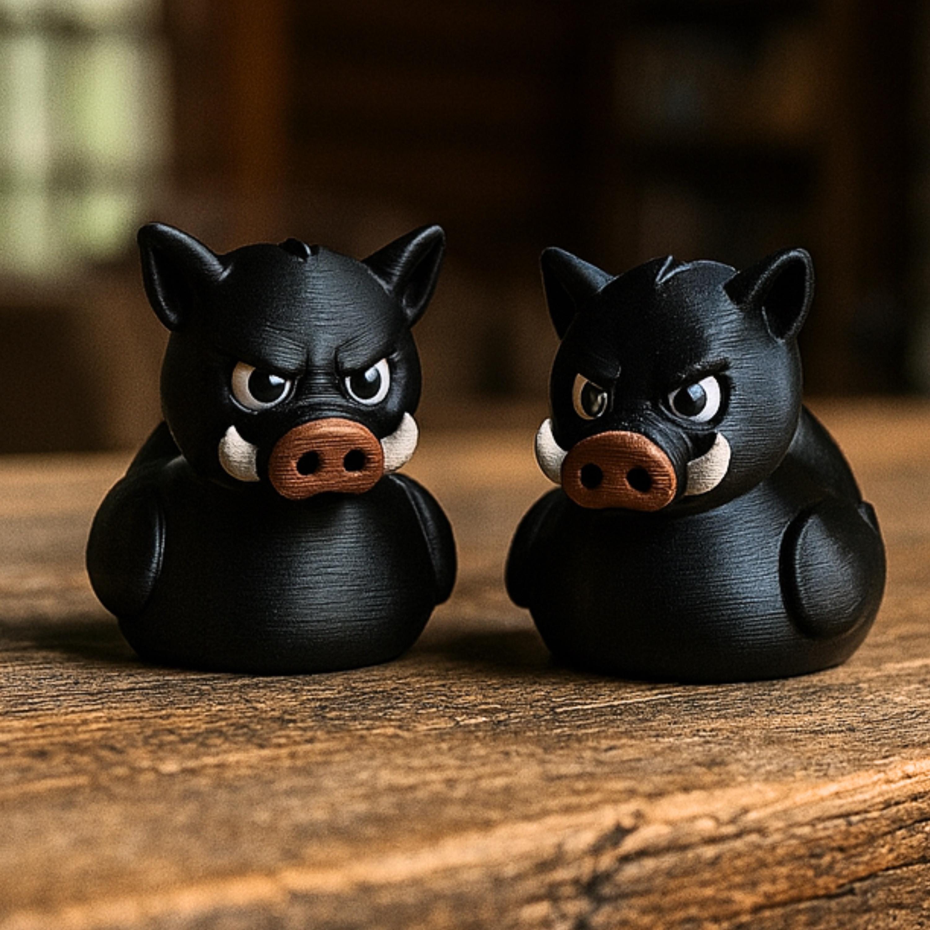 Wild Boar Duck - Hunting Gift & 4x4 Ducking Dashboard Decoration Cabin Decor Rustic Figurine Offroad Accessory