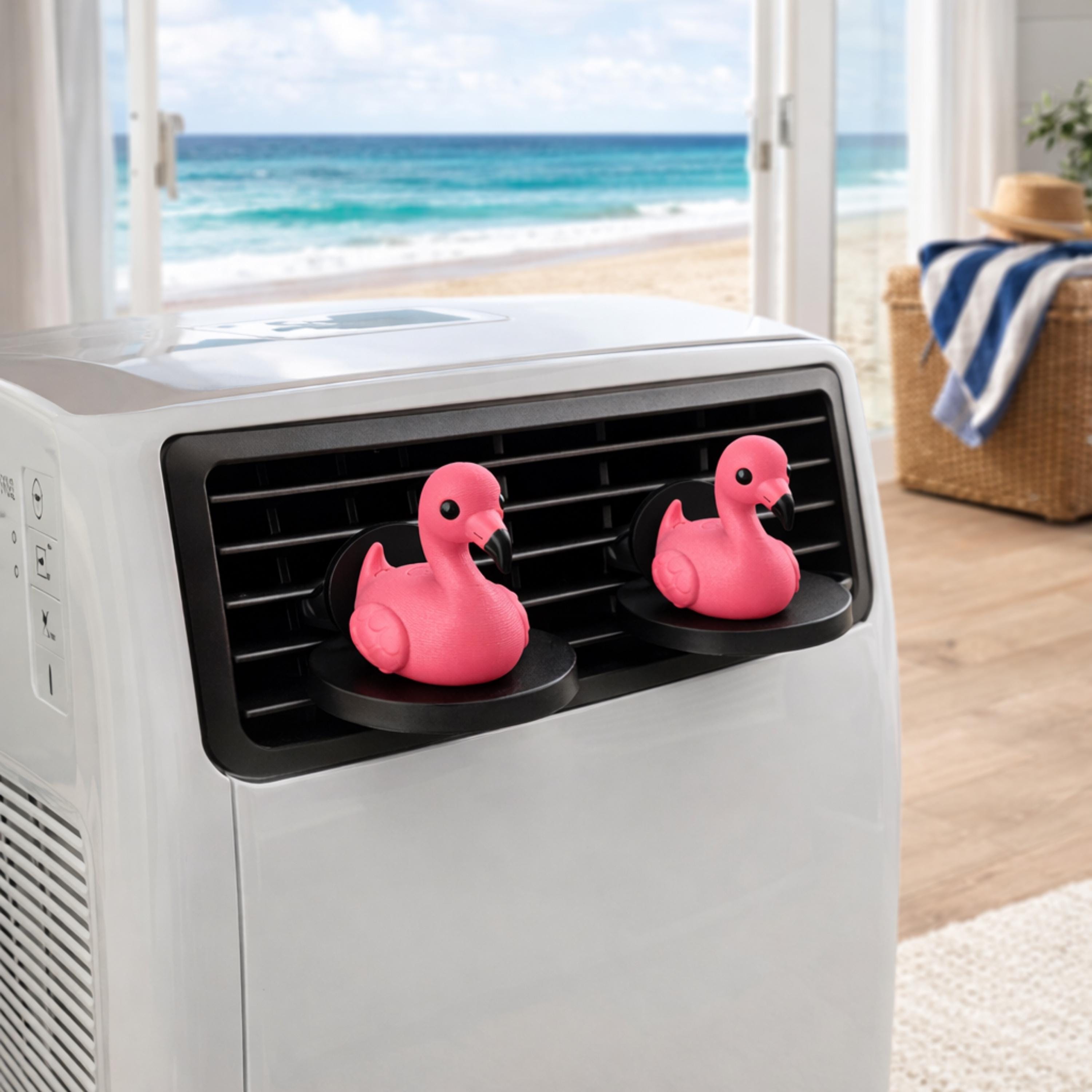 Flamingo Vent Clip Air Freshener for Car and Home AC Diffuser Essential Oil Vent Clip Cute Pink Flamingo Car Charm & Portable AC Decor
