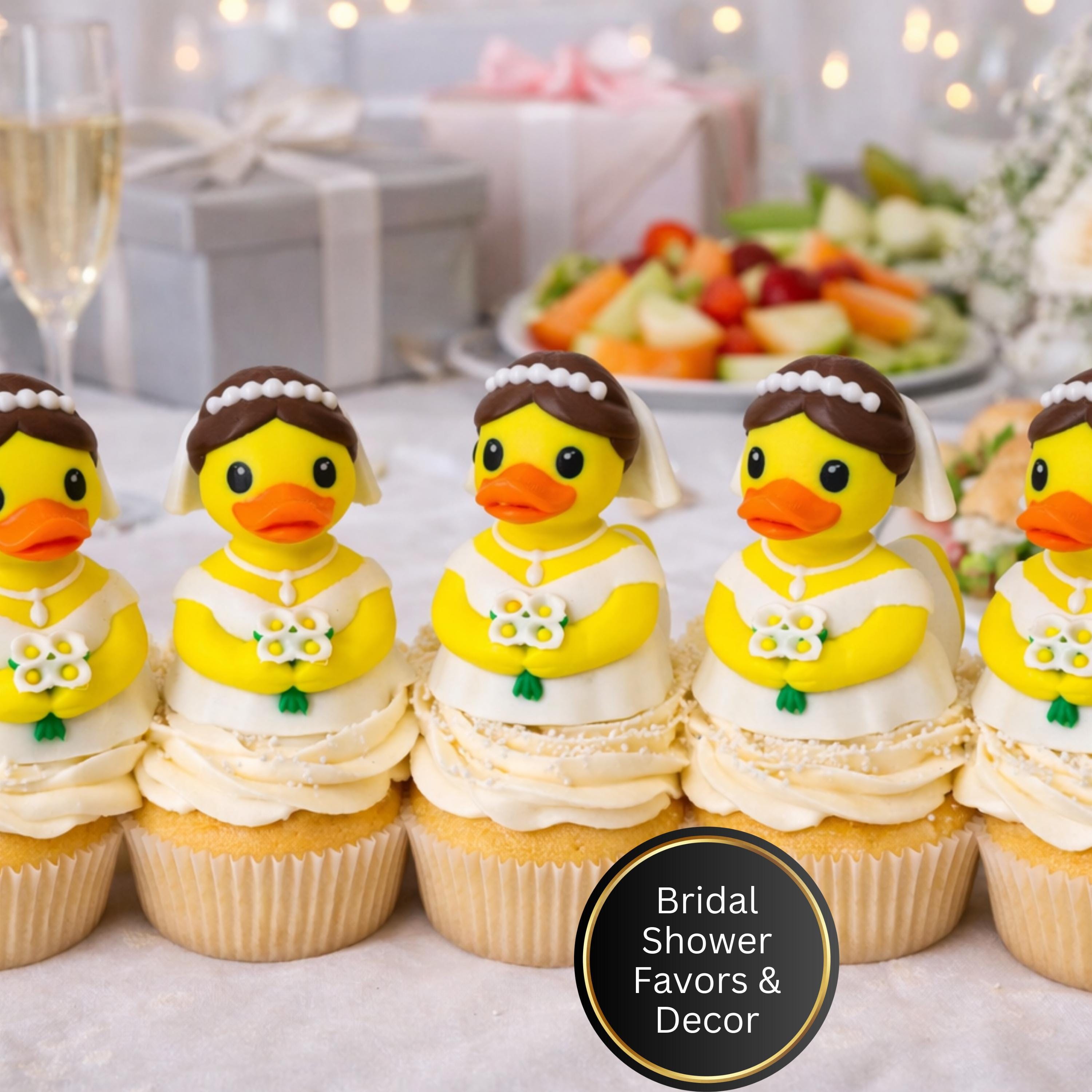 Bride Groom Duck 4x4 Decoration Dashboard Display Wedding Favor Bridal Shower Gift Idea Rustic Reception Centerpiece Table Accessory Modern