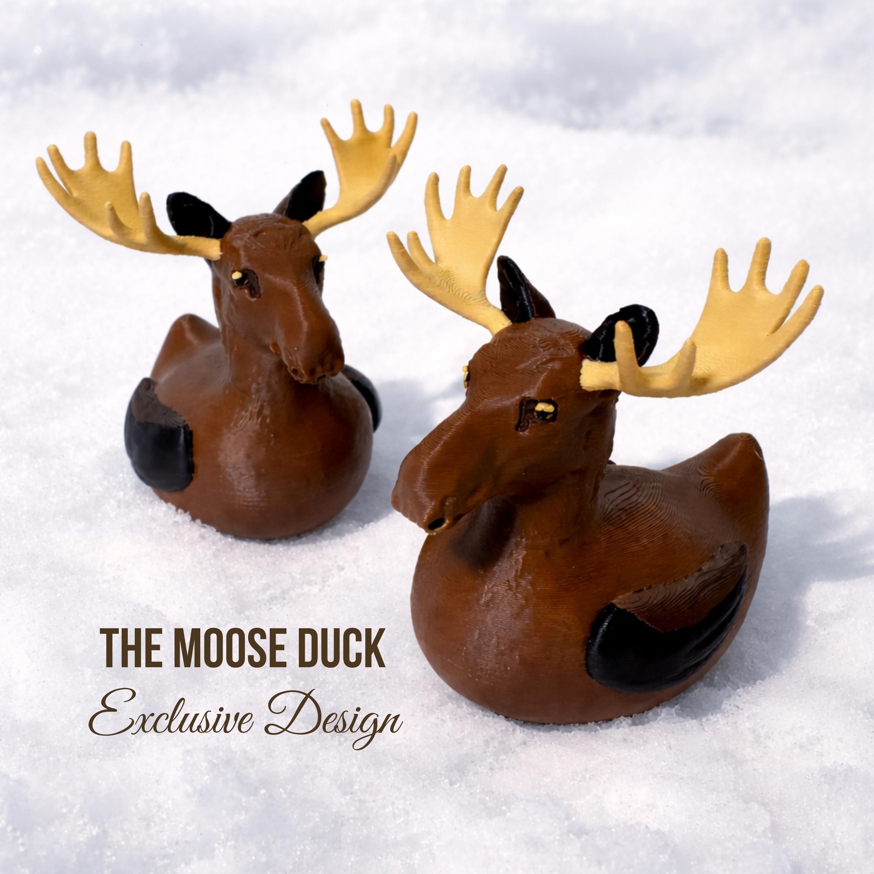 Moose Duck - 4x4 Ducking Gift Dashboard Decoration Rustic Woodland Animal Cabin Decor Hunter Gift