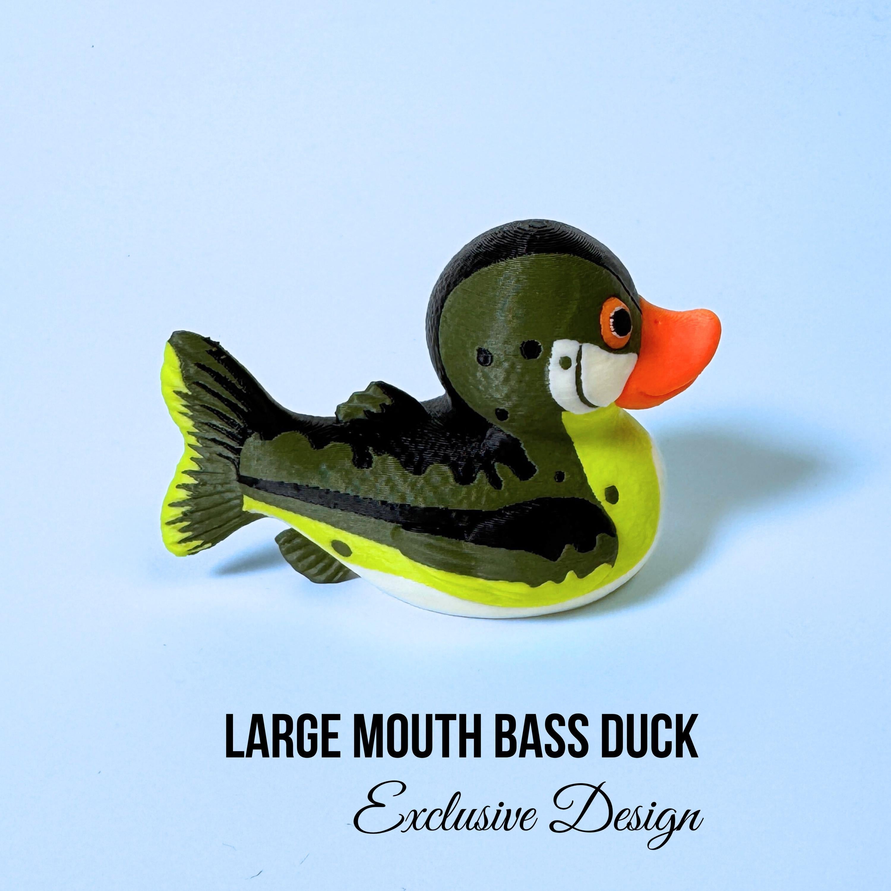 Bass Duck | Largemouth Bass Fisherman Gift, Boat Dashboard & Cabin Decor