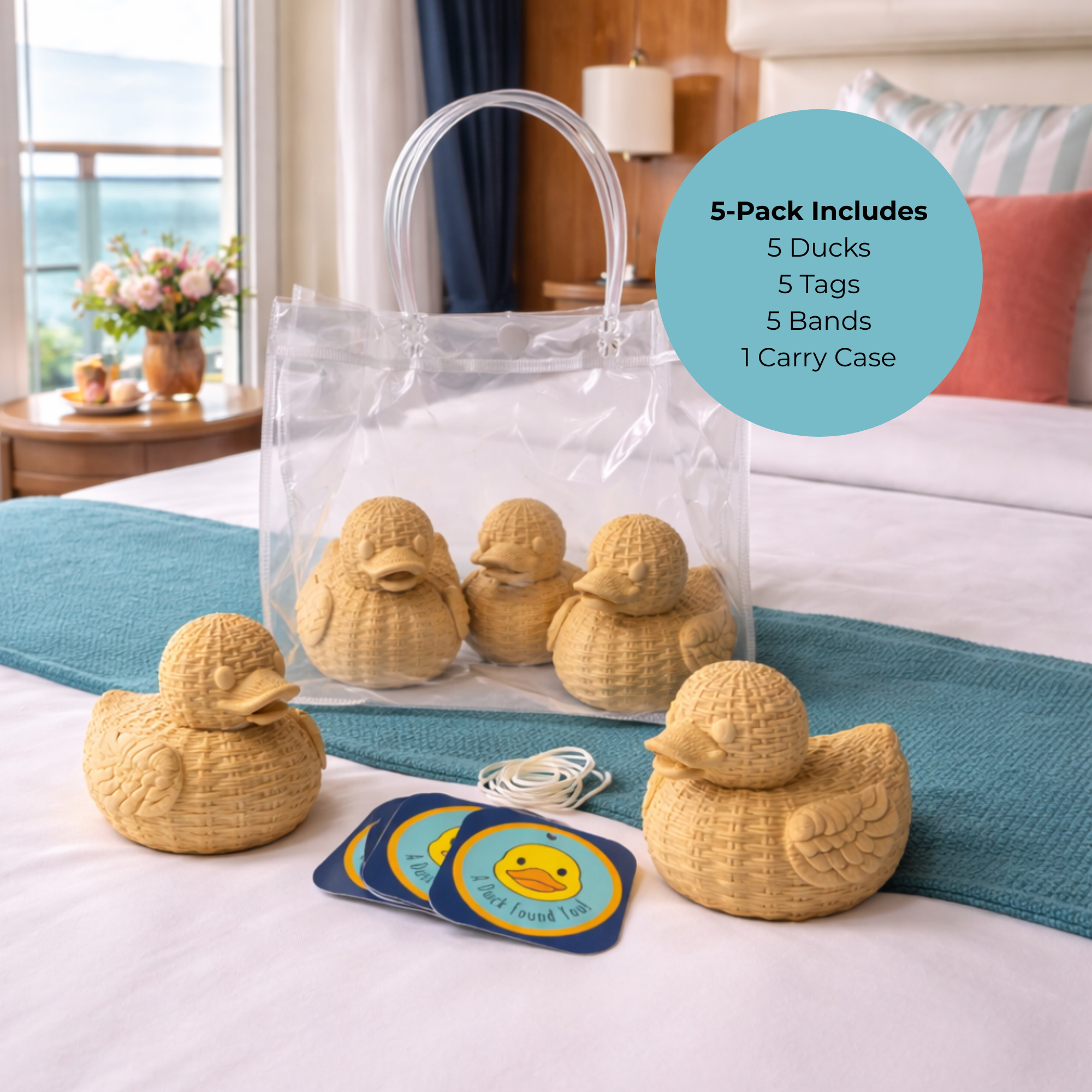 Wicker Duck - Dashboard & Cruise Boho Style Woven Figurine