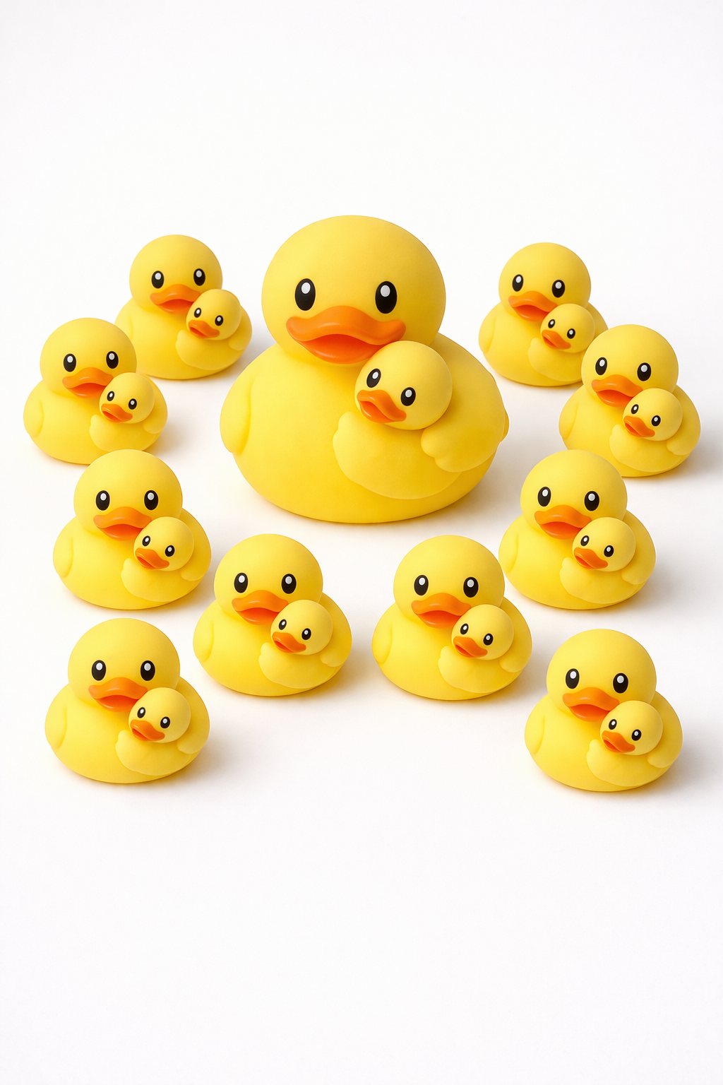 Duck Baby Shower Decoration Set | 1 Mama Duck Cake Topper + 10 Mini Duckling Favors & Digital Templates