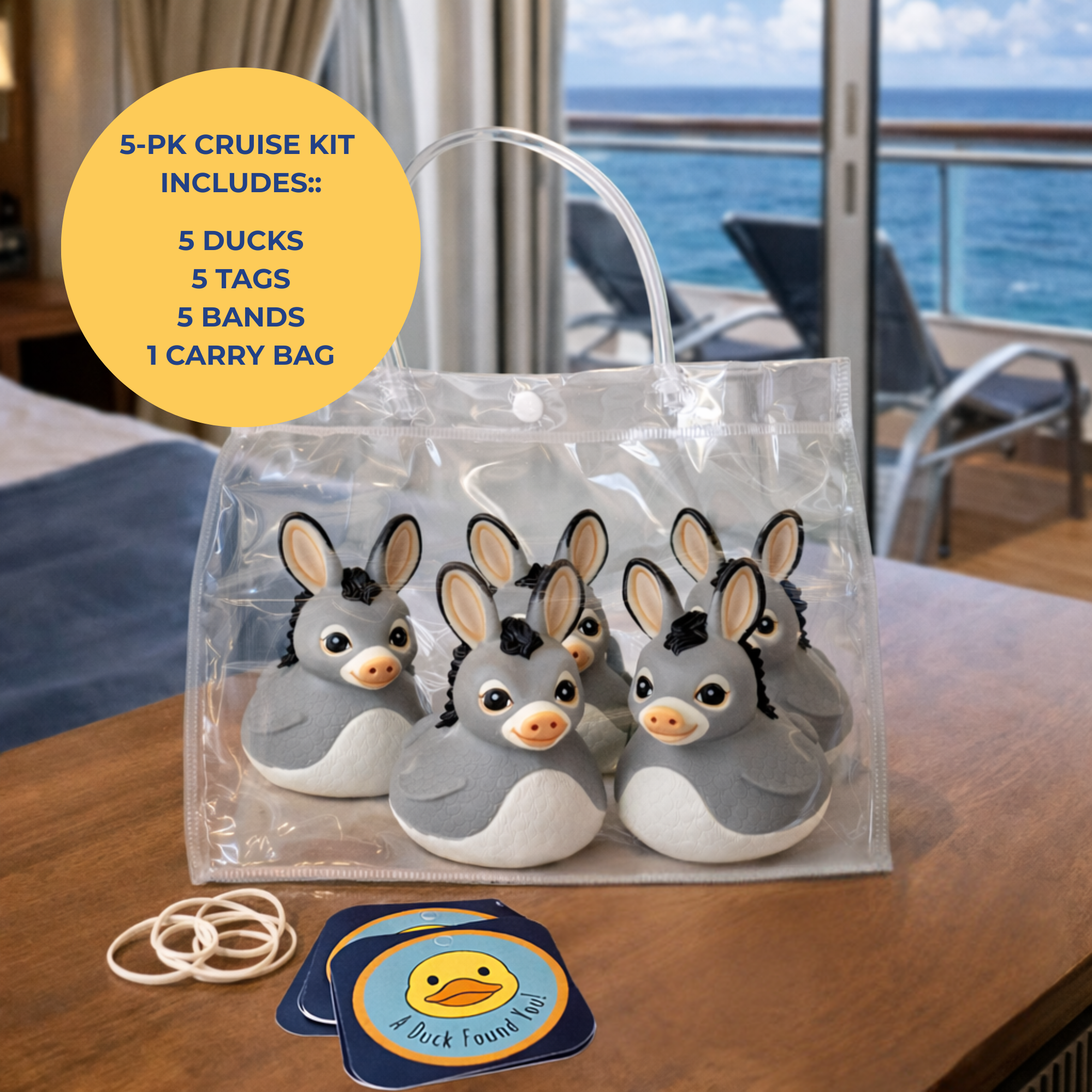 Miniature Donkey Duck | 4x4 Ducking & Cruise Hide & Seek Gift, Dashboard Decoration & Country Decor