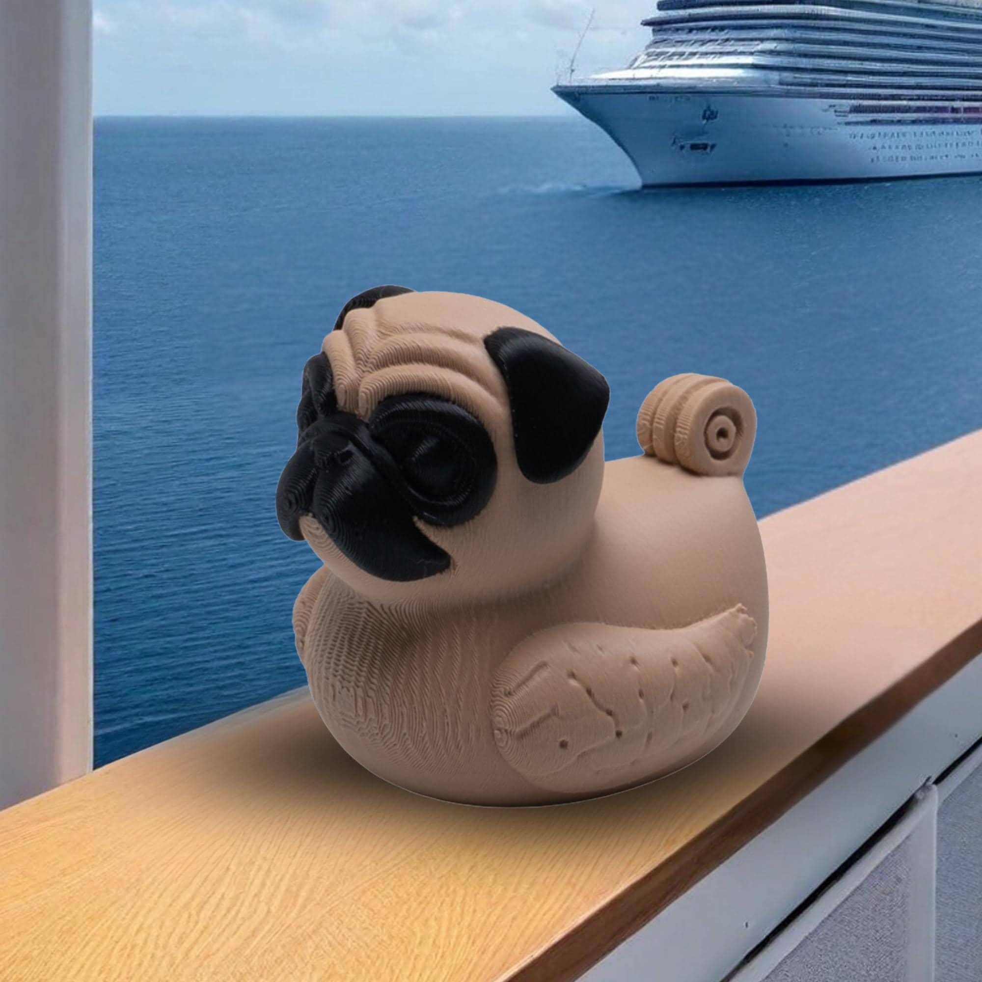 Pug Cruise Duck Hide Seek Ship Surprise Vacation Gift Dog Lover Travel Keepsake Nautical Breeder Thank You Present Sailing Puppy Voyage
