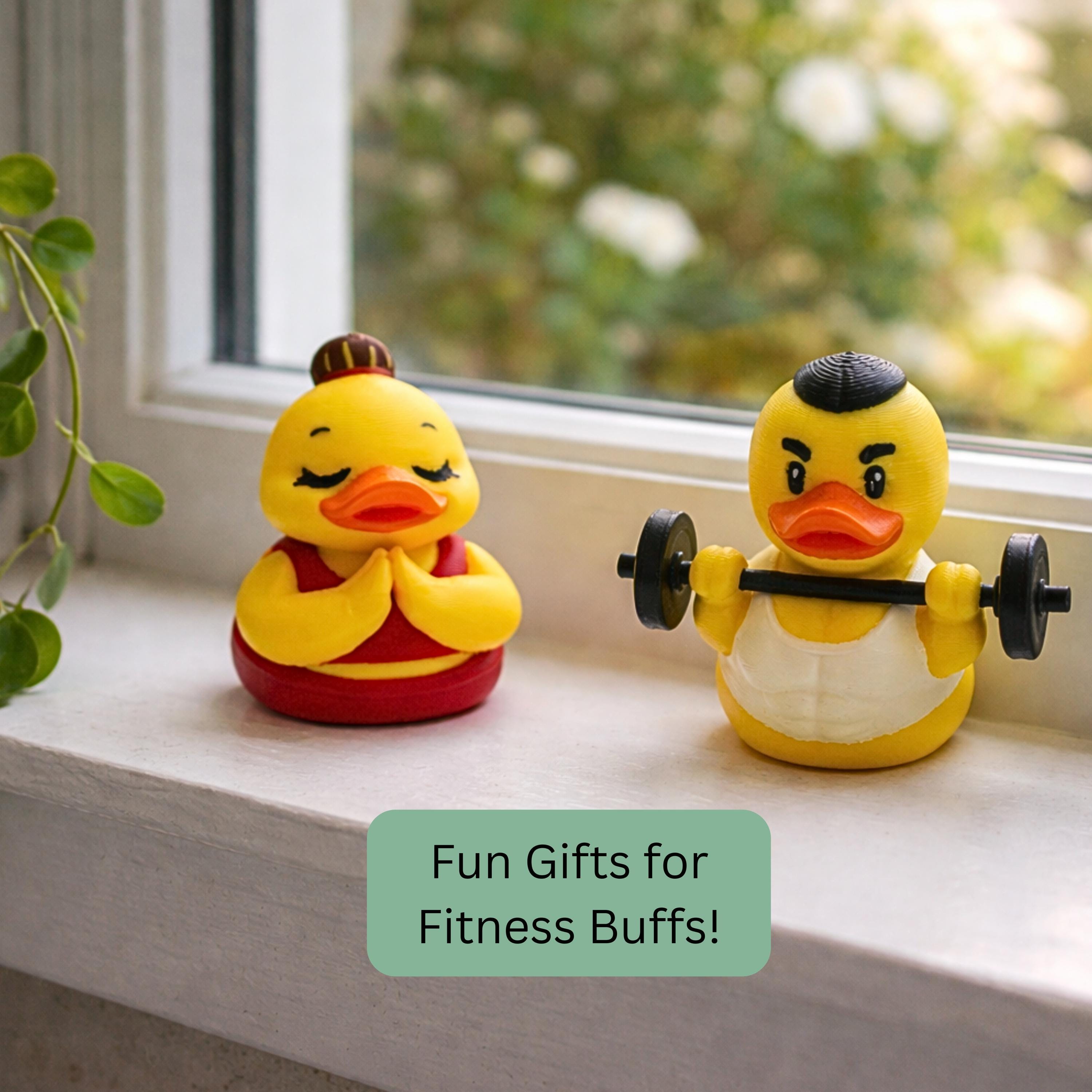 Yoga Duck | Fitness Gift, Zen Desk Buddy, Dashboard Decoration & 4x4 Ducking Accessory