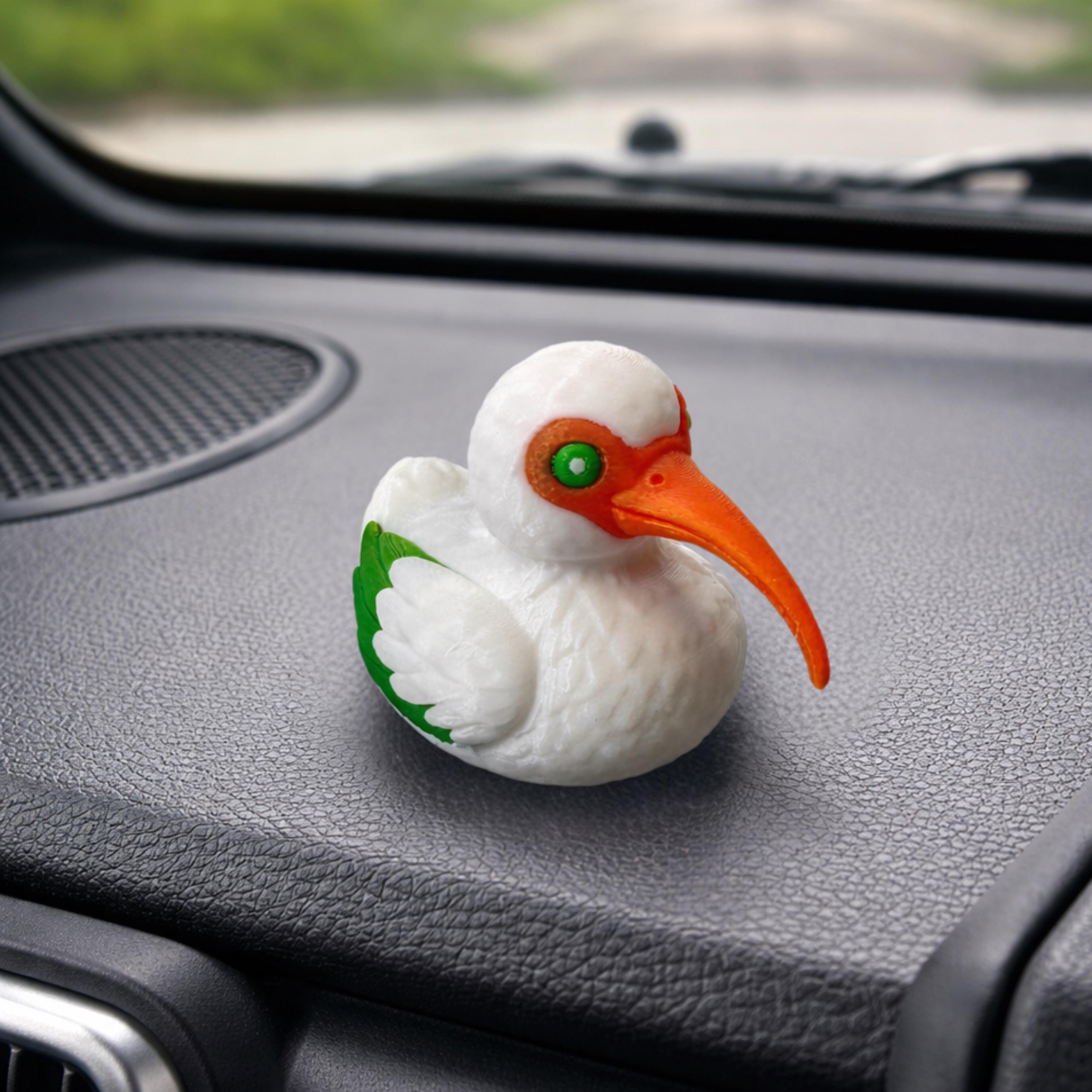 Canes Ibis Duck Gift Hurricanes Fan University Football Team Duck Ibis Mascot Dashboard Ornament Car Decoration Graduation Present Miami