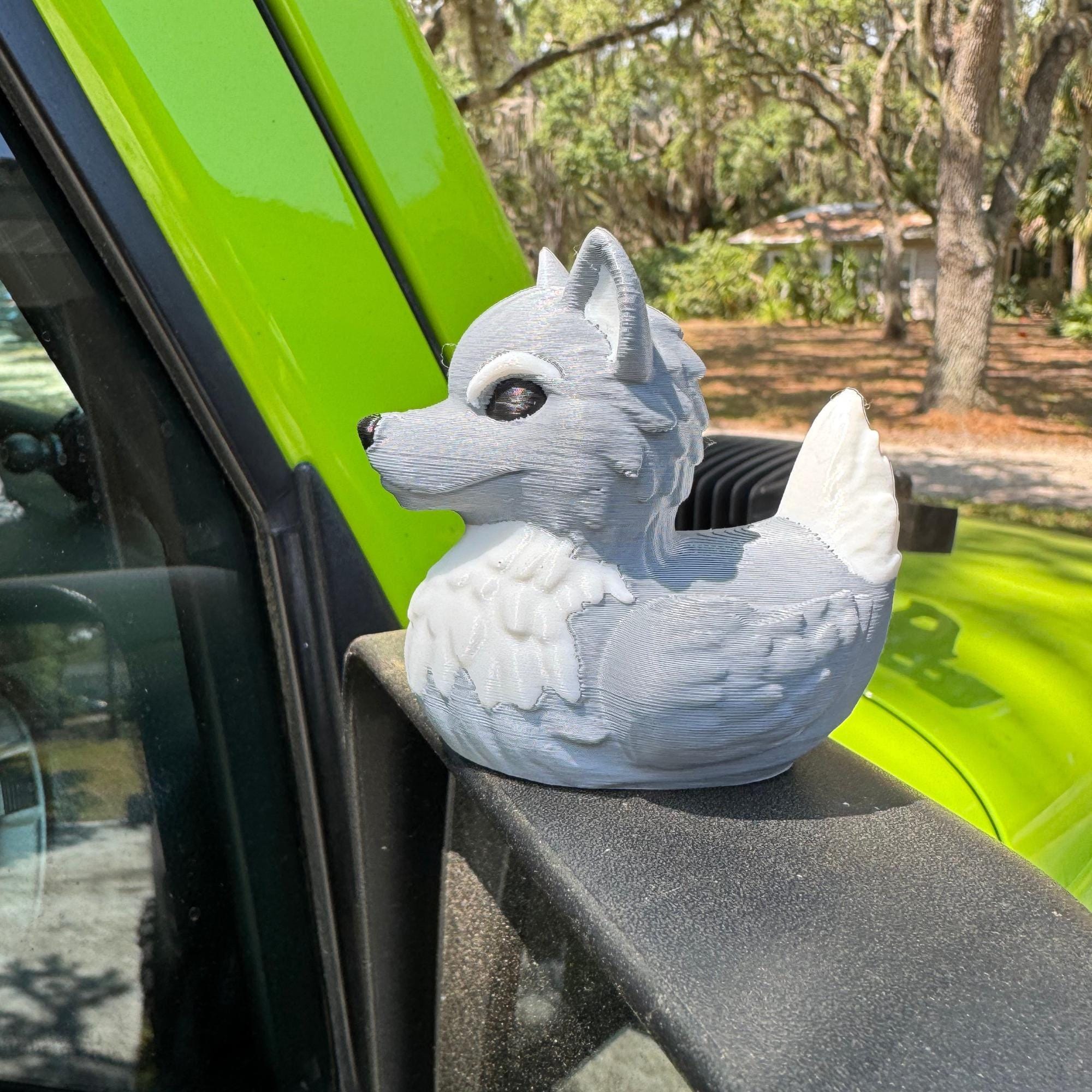 Black Wolf Duck - 4x4 Ducking Gift Dashboard Decoration Trail Adventure Offroad Vehicle Accessory Animal Figurine