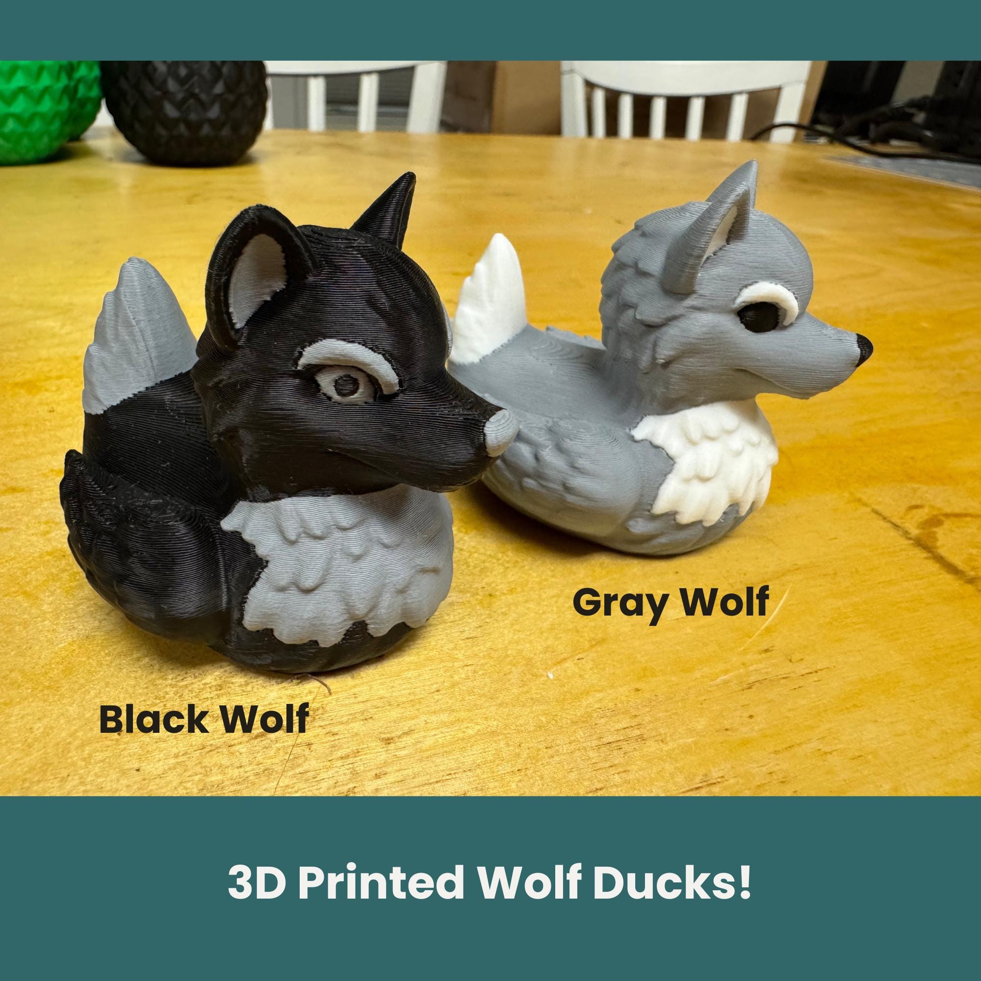 Black Wolf Duck - 4x4 Ducking Gift Dashboard Decoration Trail Adventure Offroad Vehicle Accessory Animal Figurine