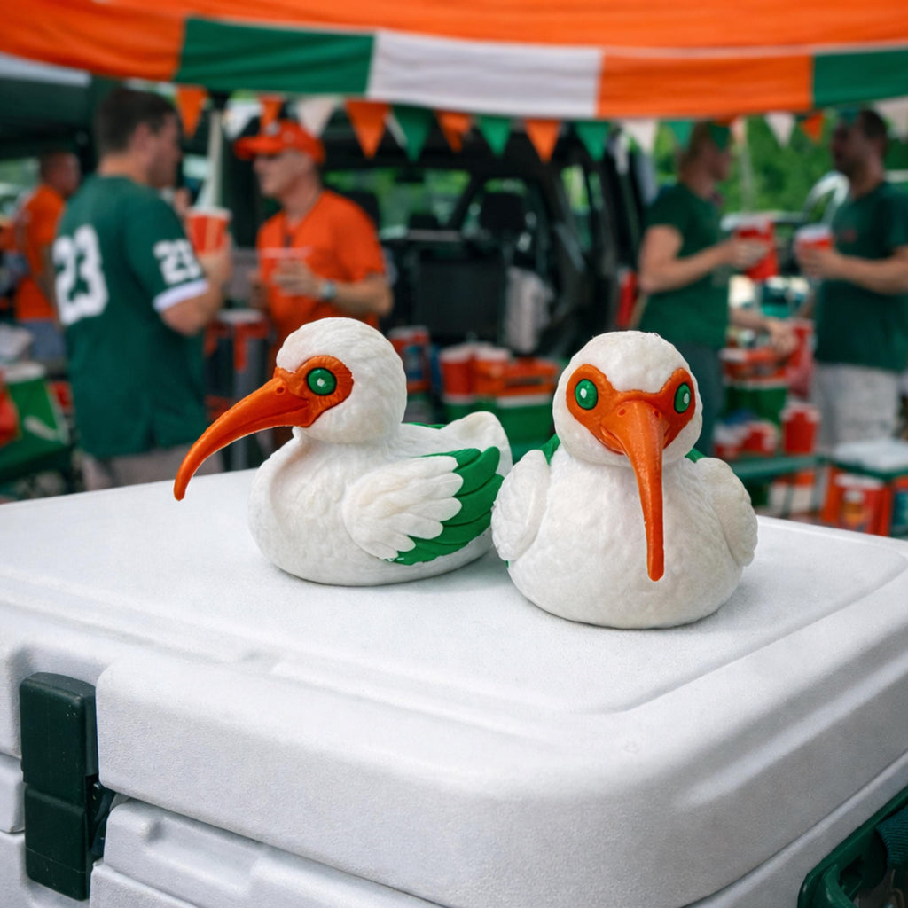 Canes Ibis Duck Gift Hurricanes Fan University Football Team Duck Ibis Mascot Dashboard Ornament Car Decoration Graduation Present Miami