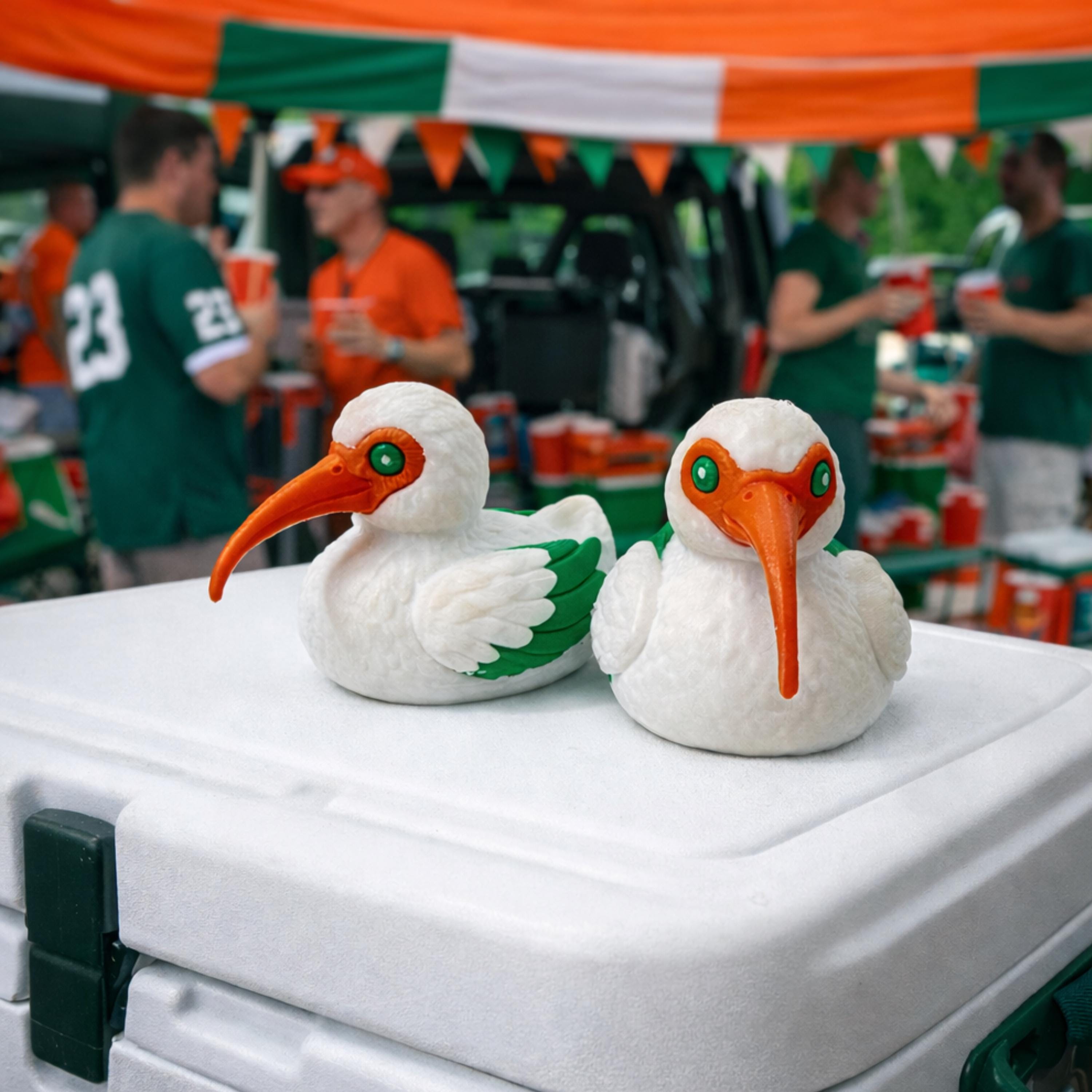 Canes Ibis Duck Gift Hurricanes Fan University Football Team Duck Ibis Mascot Dashboard Ornament Car Decoration Graduation Present Miami