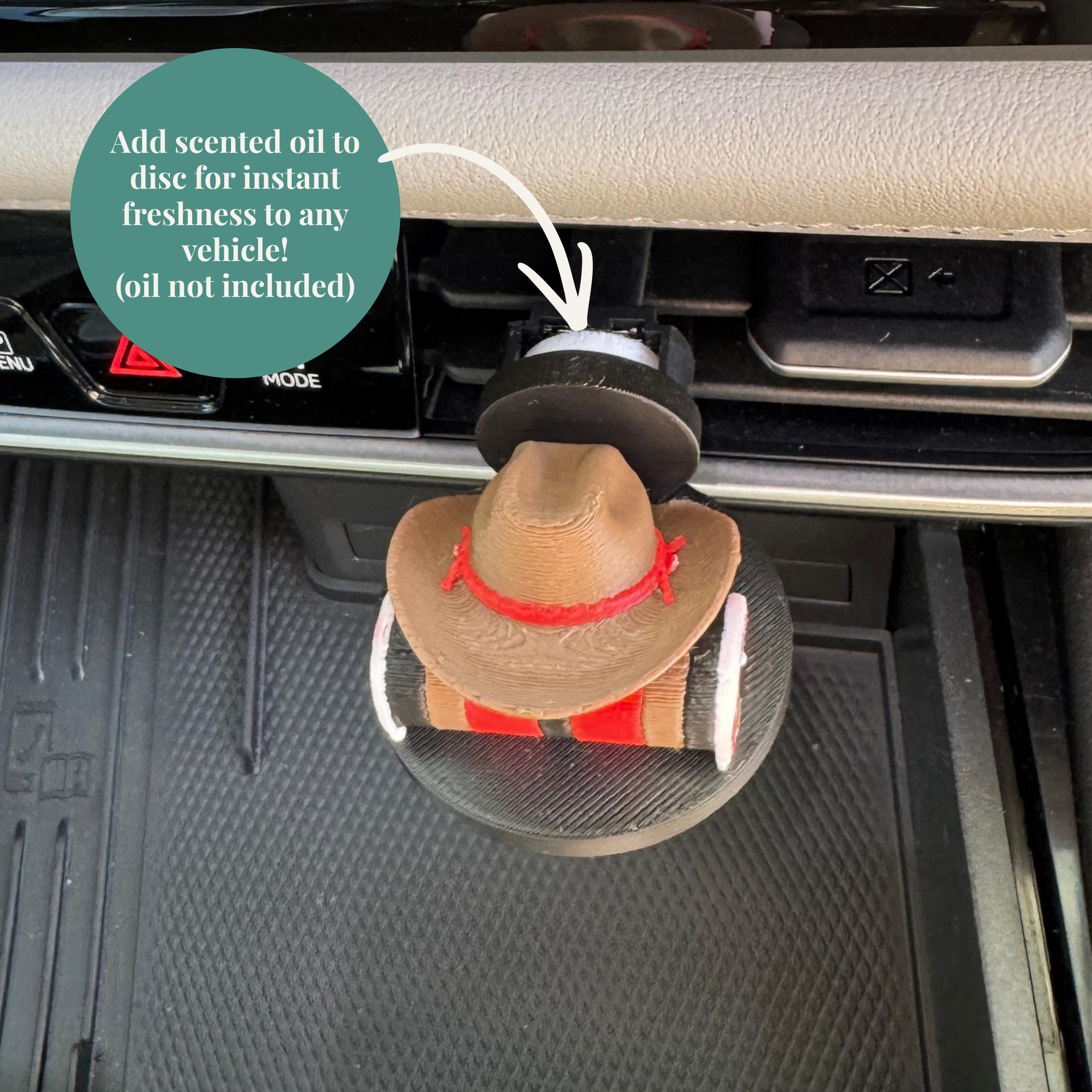 Cowboy Hat Vent Clip Air Freshener for Car, Truck & Home