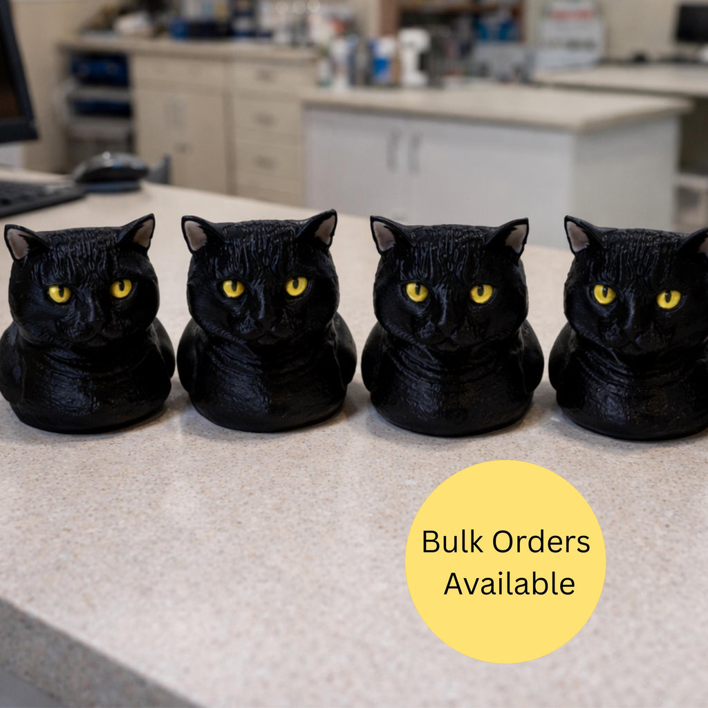 Black Tabby Cat Duck - 4x4 Ducking Gift Dashboard Decoration Cruise Hide Seek Cat Lover Gift Halloween Collectible