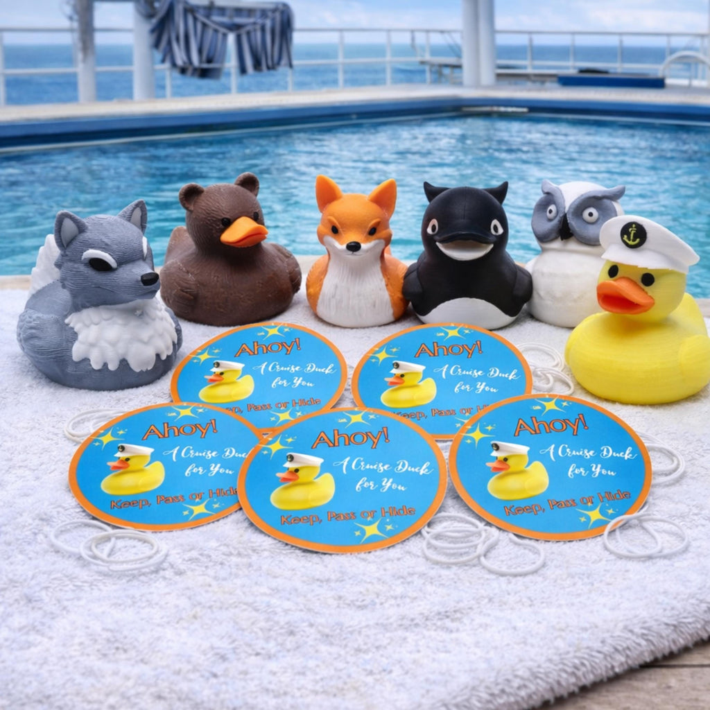 Alaska Cruise Duck Kit | 6 Wilderness-Themed Ducks, Hide & Seek Game & Vacation Souvenir