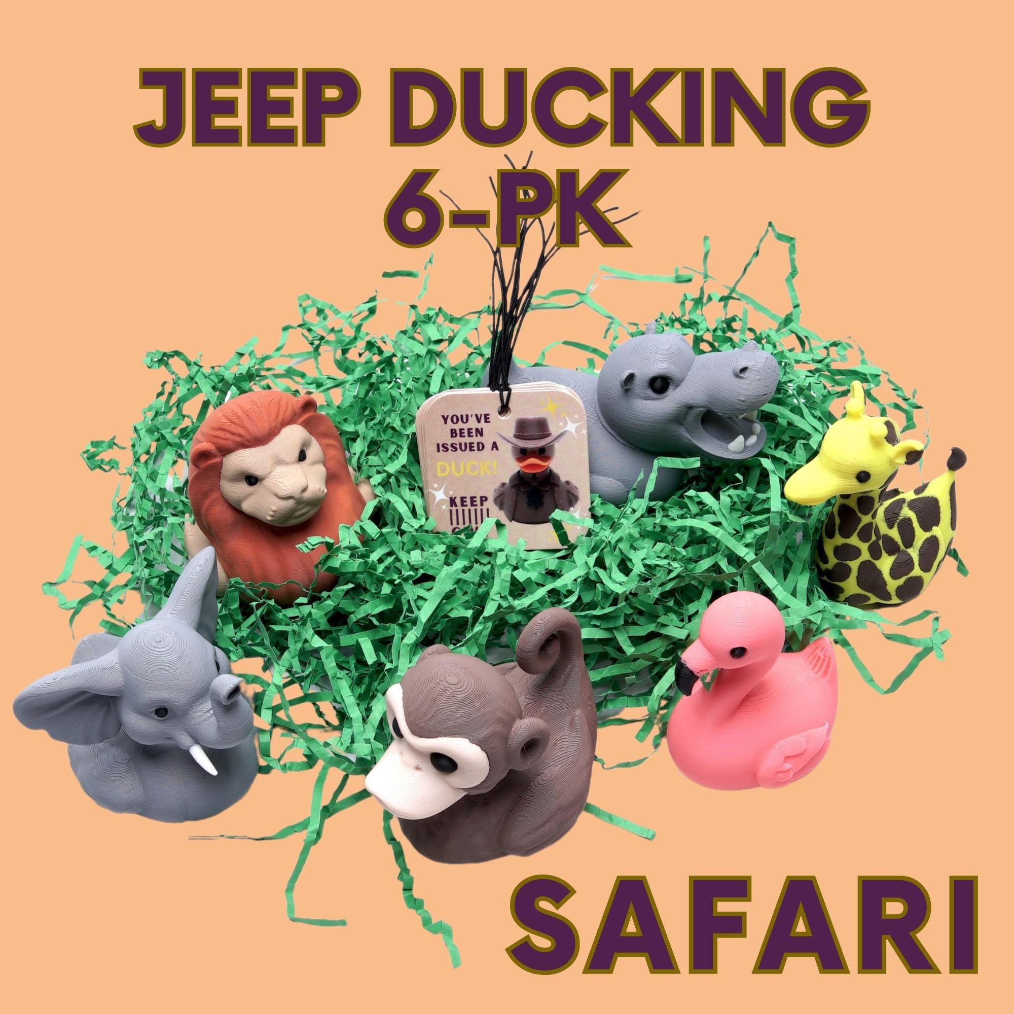 Elephant Duck - 4x4 Ducking Gift Dashboard Decoration Alabama Fan Safari Animal Collectible Trail Adventure Accessory Roll Tide