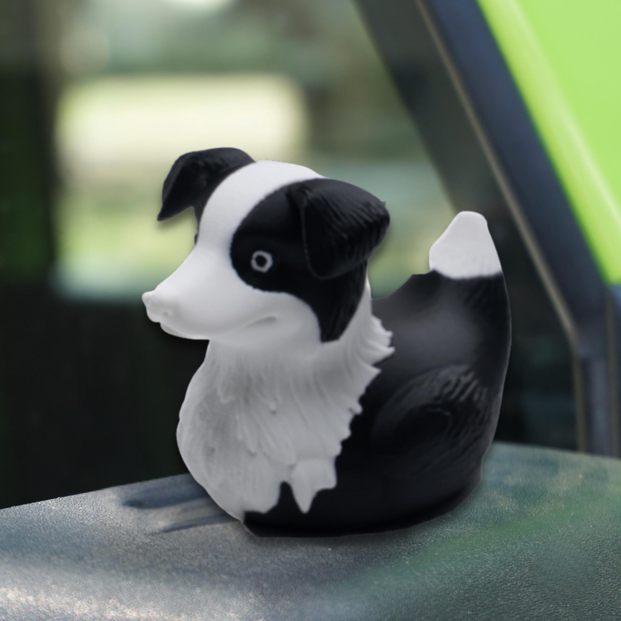 Border Collie Duck Duck Tradition Vehicle Ducking Cruise Gift Idea Dashboard Decoration Dog Accessory Trail Riding Cowboy Themed Country Toy Farm
