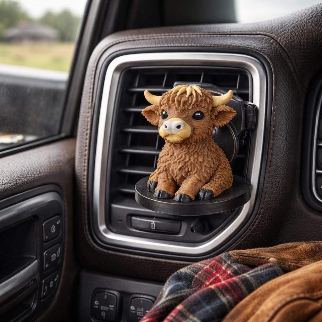 Highland Cow Vent Clip Air Freshener for Car & Home AC