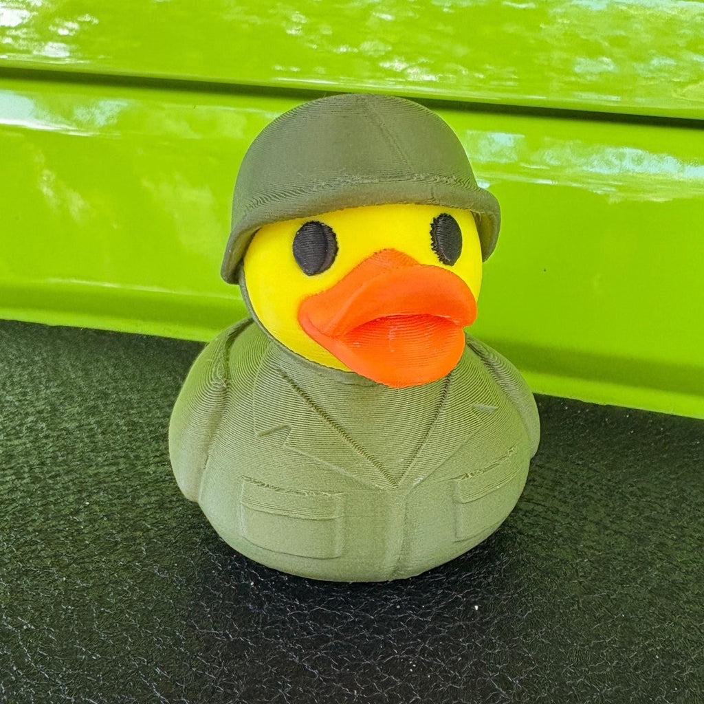 Military Duck | Patriot Gift, Boot Camp Graduation, Dashboard Decoration & 4x4 Ducking Accessory