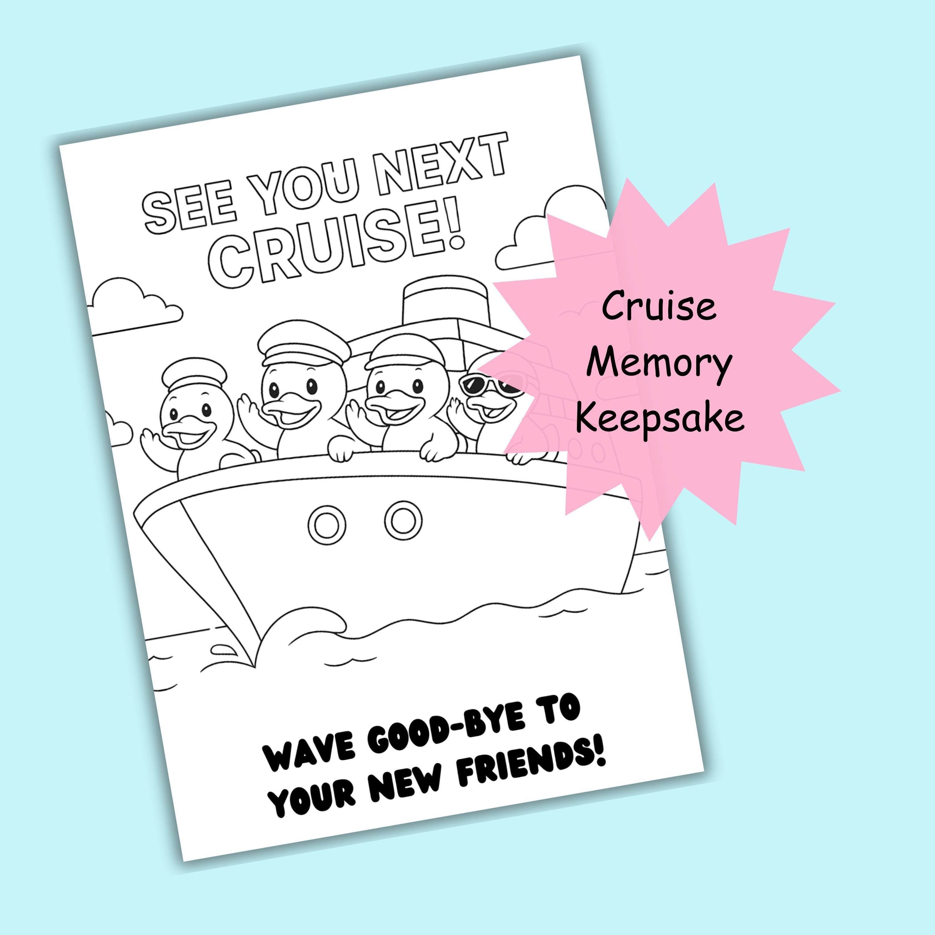 Cruise Duck Coloring Book | Printable Kids Activity, Family Fun & Vacation Memory Keepsake