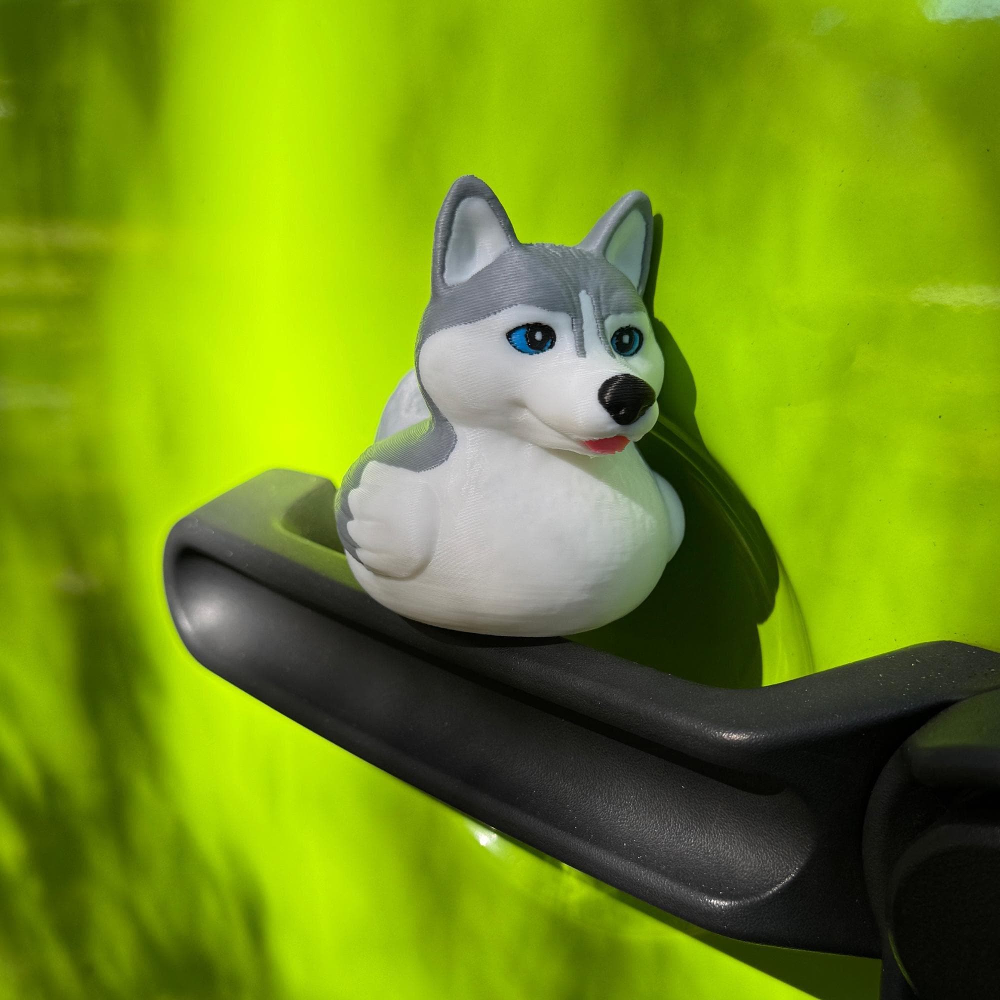 Husky Dashboard Duck Vehicle Decoration Car Accessory Dog Themed Collection Cruise Ship Hide Seek Surprise Gift Stocking Stuffer Desk Cocoa