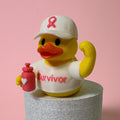 Breast Cancer Duck Dashboard Decoration Custom Thank You Accessory Thoughtful Gift Survivor Support Pink Ribbon Awareness Patient Keepsake