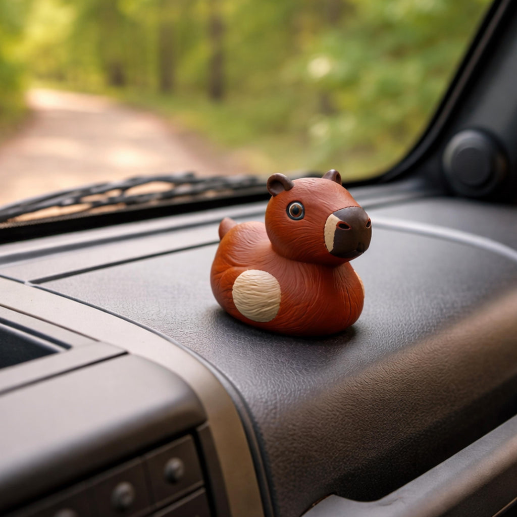 Capybara Duck 3D Printed 4x4 Dashboard Ducking Cruise Hide and Seek Cute Kids Toy Gift Wildlife Nature Lover  Capybara Fans Desk Decor