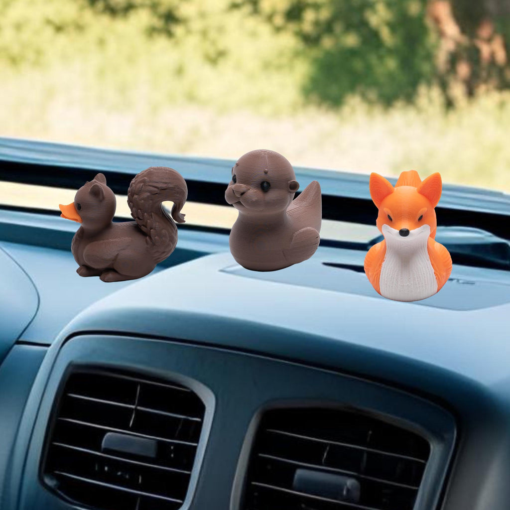 Fox Duck - 4x4 Ducking Gift Dashboard Decoration Hunting Cabin Decor Woodland Animal Trail Adventure