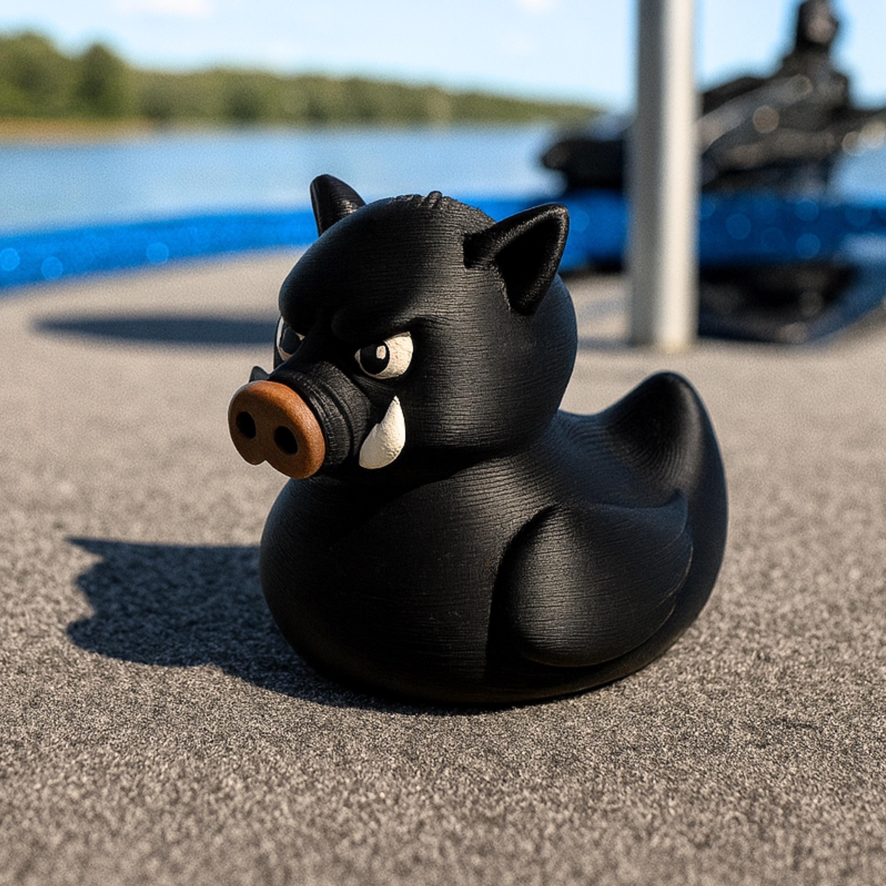 Wild Boar Duck - Hunting Gift & 4x4 Ducking Dashboard Decoration Cabin Decor Rustic Figurine Offroad Accessory