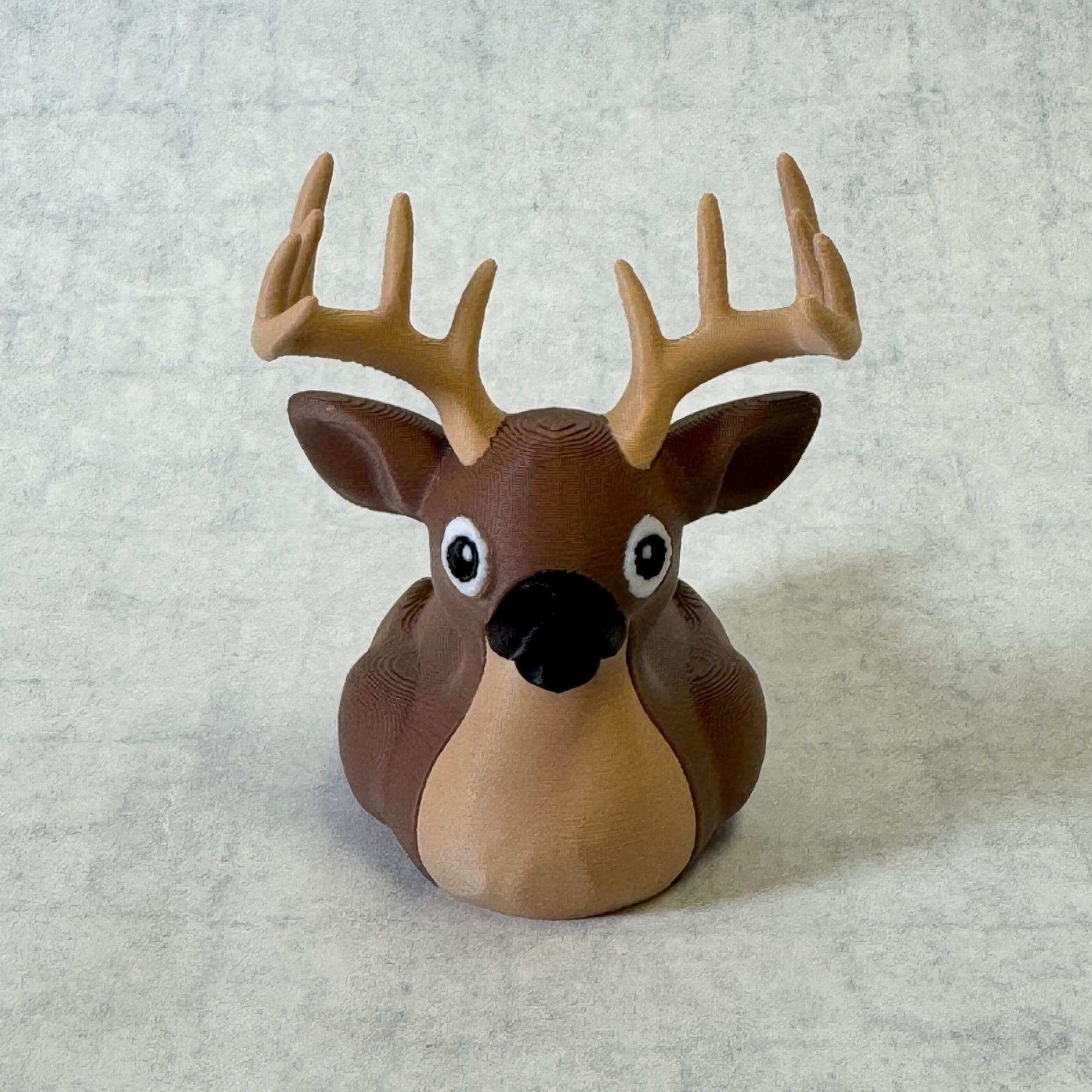 Whitetail Deer Duck - 4x4 Ducking Gift Hunting Cabin Decor Dashboard Decoration Hunter Gift Buck Antler