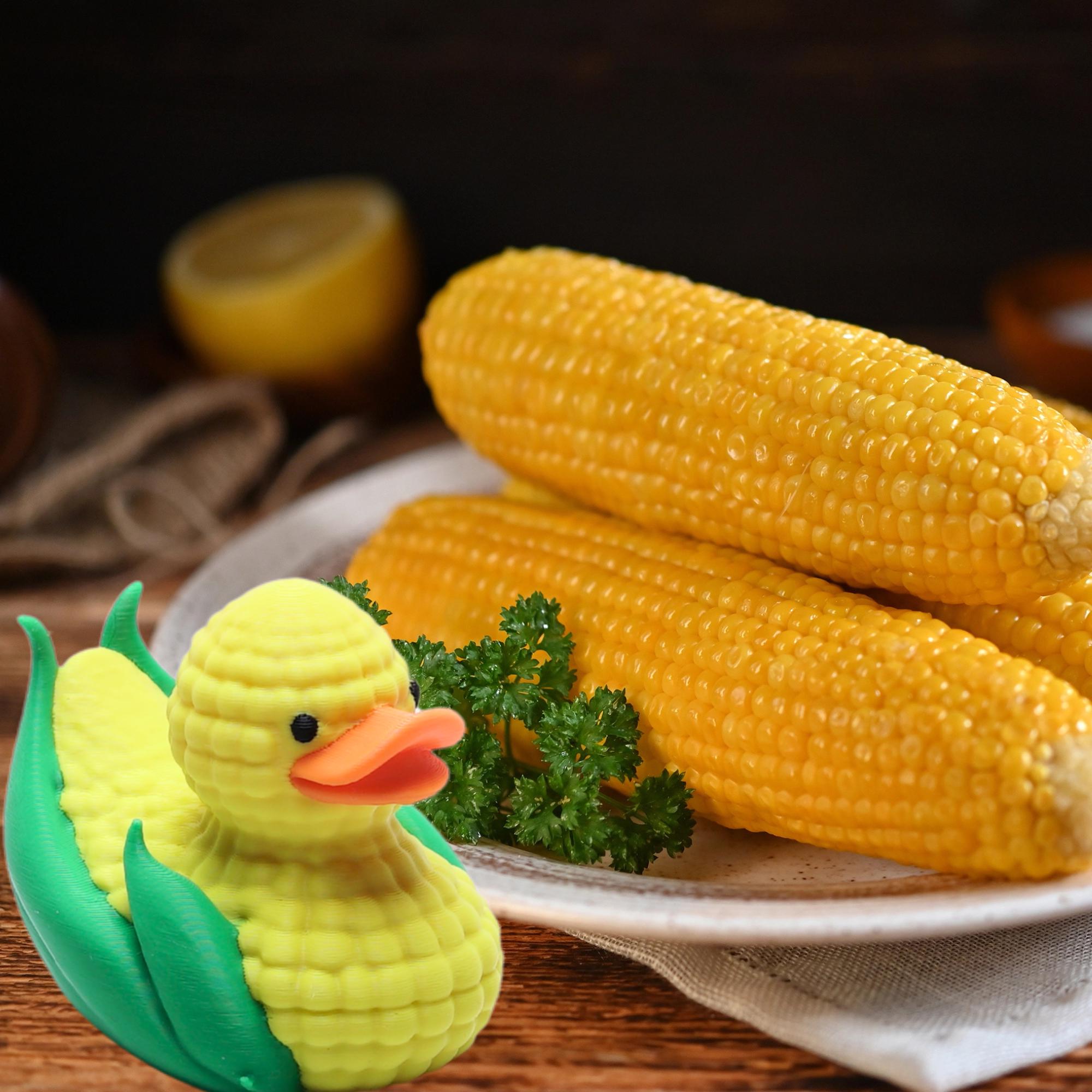 Corn Duck - Farm Gift & 4x4 Ducking Dashboard Decoration Thanksgiving Party Favor Country Harvest Decor