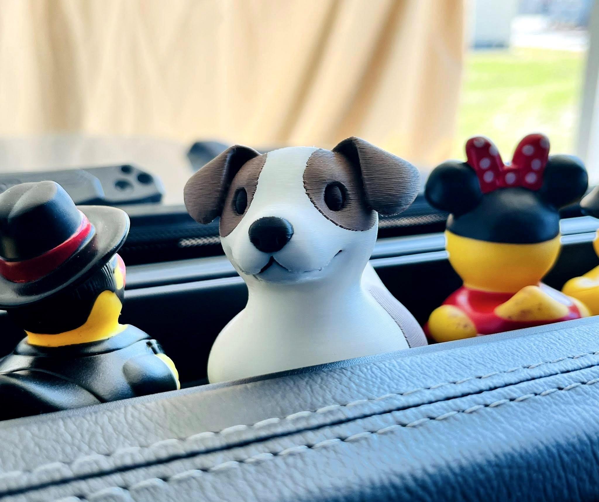 Jack Russell Duck Gift Idea Dashboard Decoration Puppy Themed Toy Animal Lover Present Offroad Ducking Adventure Keepsake Dog Party Favor