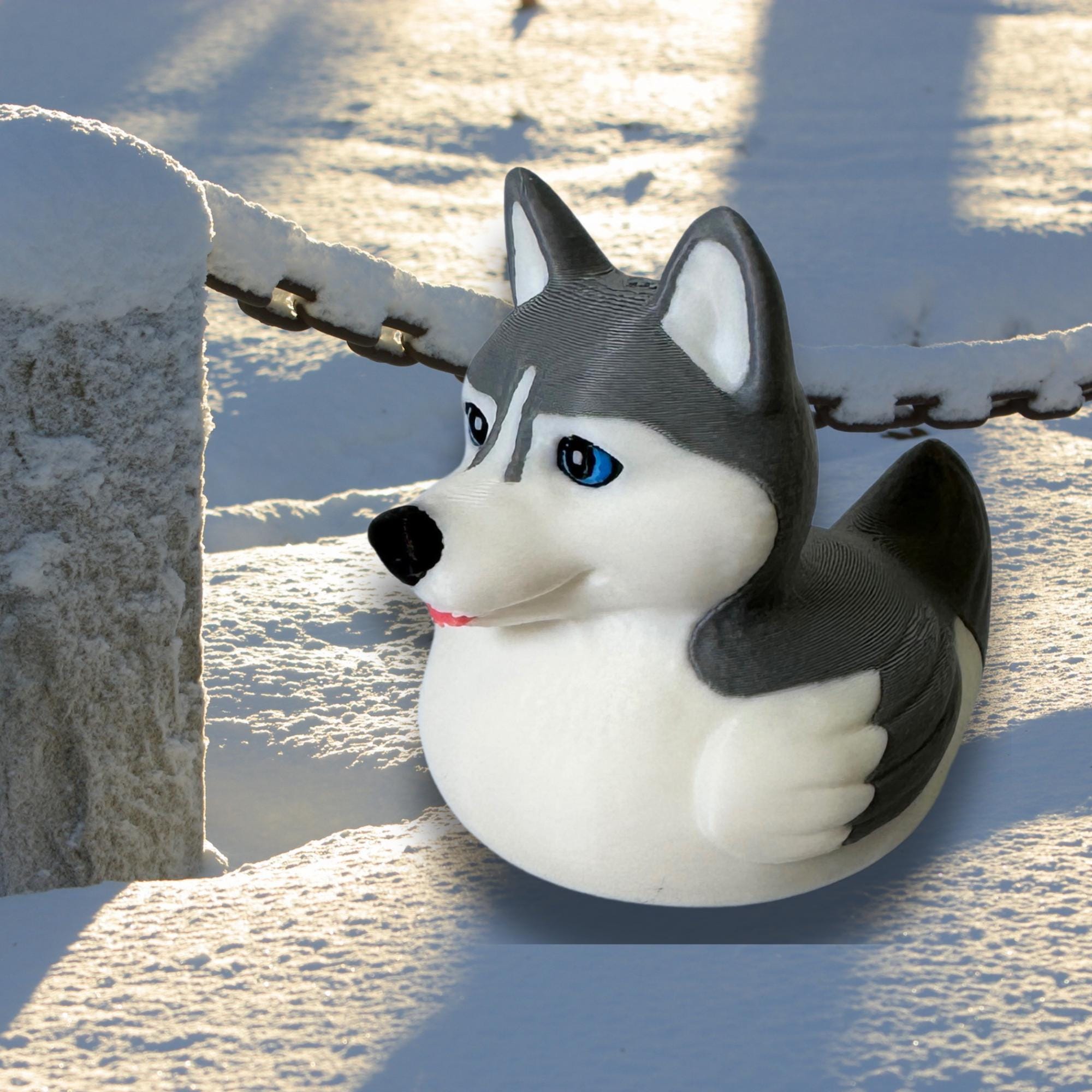 Husky Dashboard Duck Vehicle Decoration 4x4 Accessory Dog Themed Adventure Gift Alaska Cruise Hide Seek Surprise Desk Decor Gift for Him