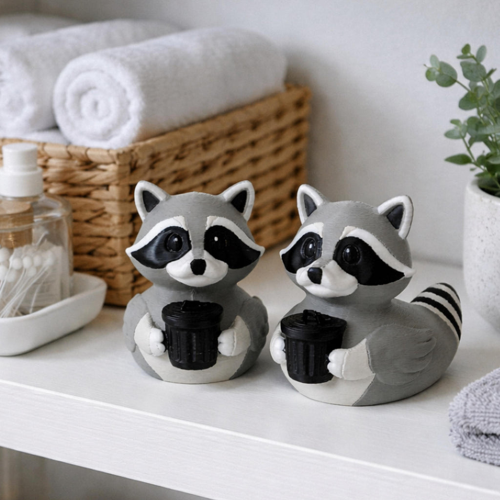 Raccoon Duck - 4x4 Ducking Gift Dashboard Decoration Cruise Hide Seek Trash Bandit Funny Collectible