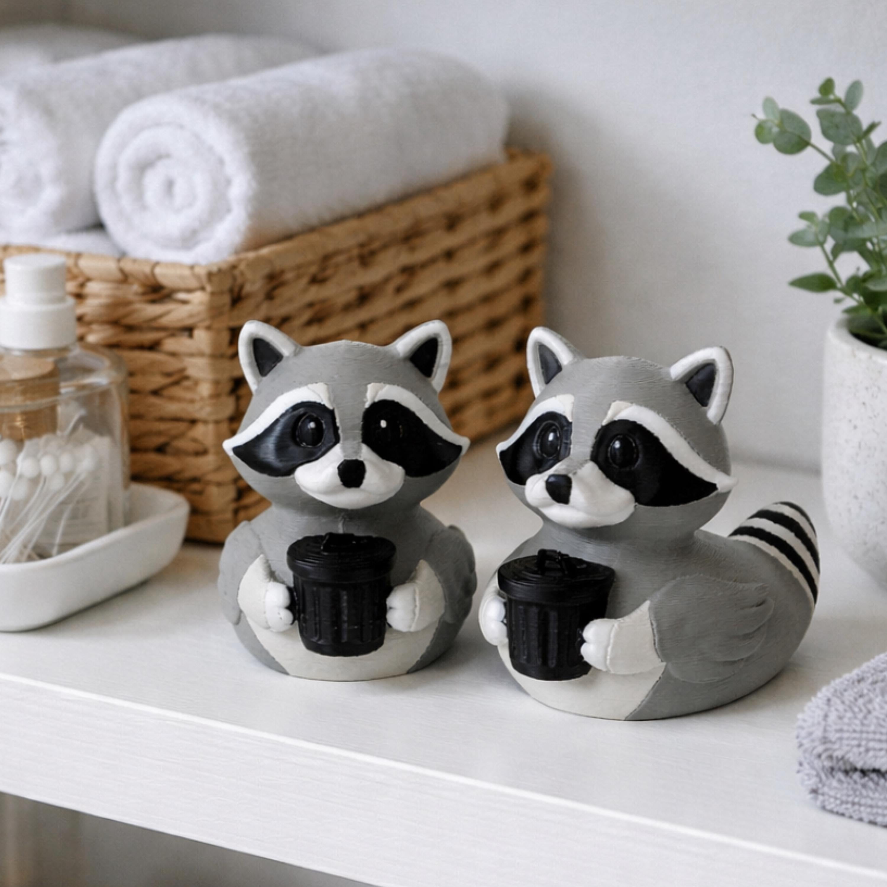 Raccoon Duck - 4x4 Ducking Gift Dashboard Decoration Cruise Hide Seek Trash Bandit Funny Collectible