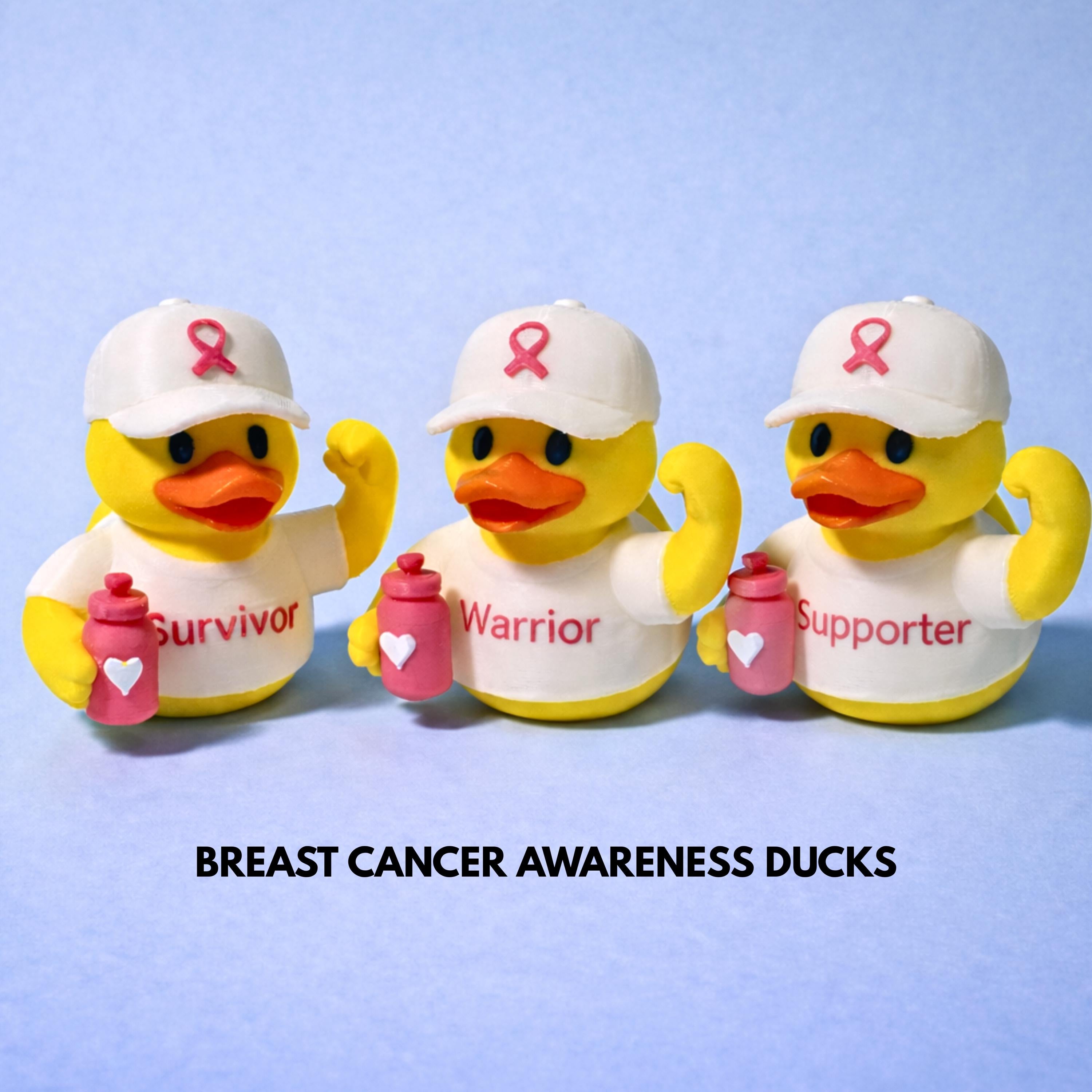 Breast Cancer Duck Dashboard Custom Thank You Accessory Thoughtful Gift Survivor Warrior Supporter Pink Ribbon Awareness Patient Keepsake
