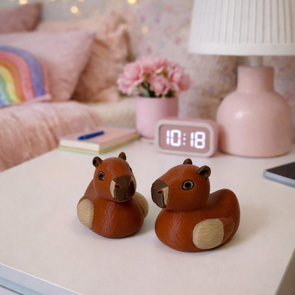 Capybara Duck 3D Printed 4x4 Dashboard Ducking Cruise Hide and Seek Cute Kids Toy Gift Wildlife Nature Lover  Capybara Fans Desk Decor