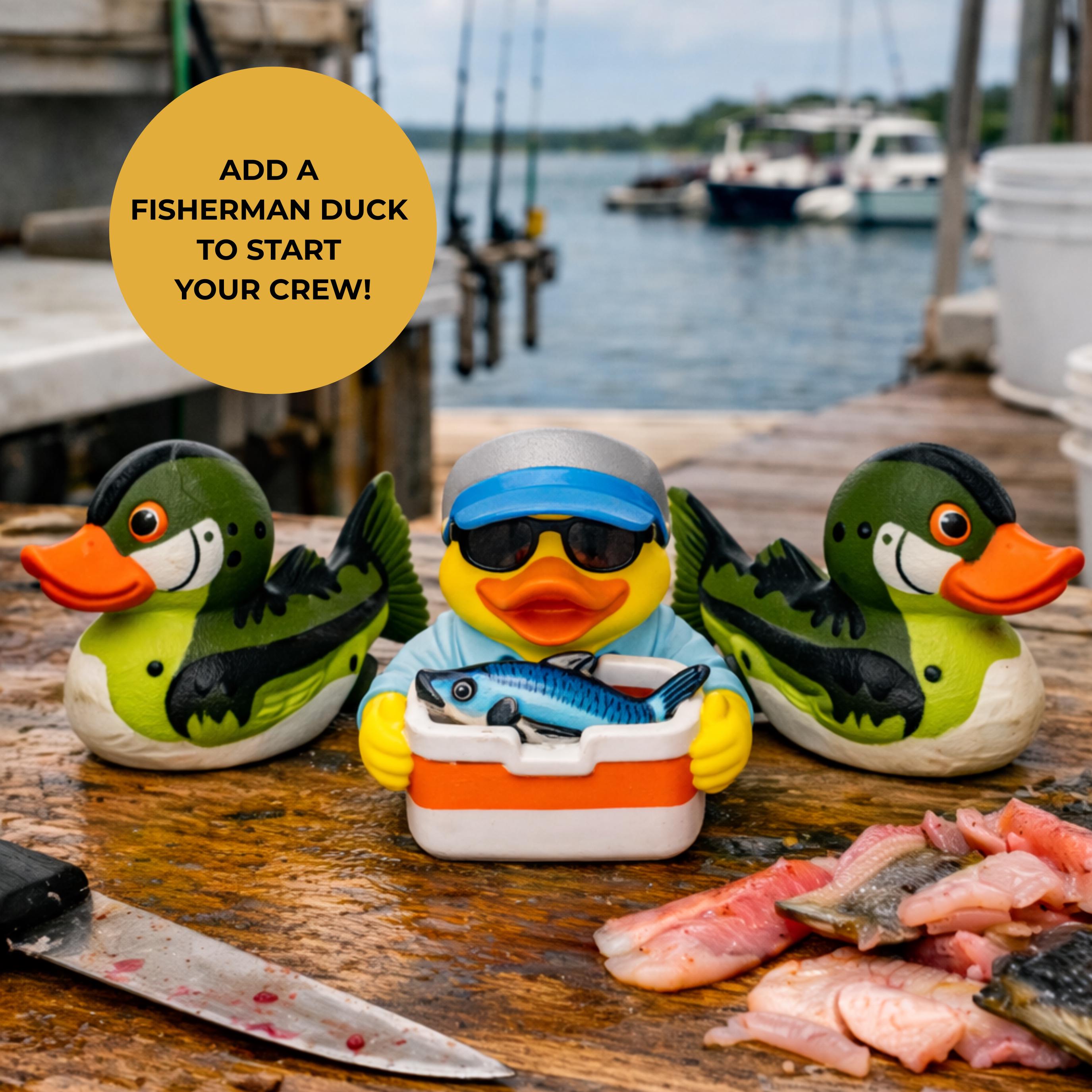 Bass Duck | Largemouth Bass Fisherman Gift, Boat Dashboard & Cabin Decor