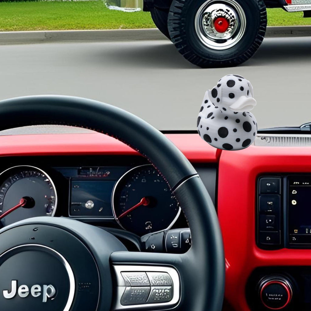 Dalmatian Duck Dashboard Decoration Firefighter Gift Fireman Appreciation Jeeping Ducks Party Favor Gifts Kids Adventure Car Mirror Ducking