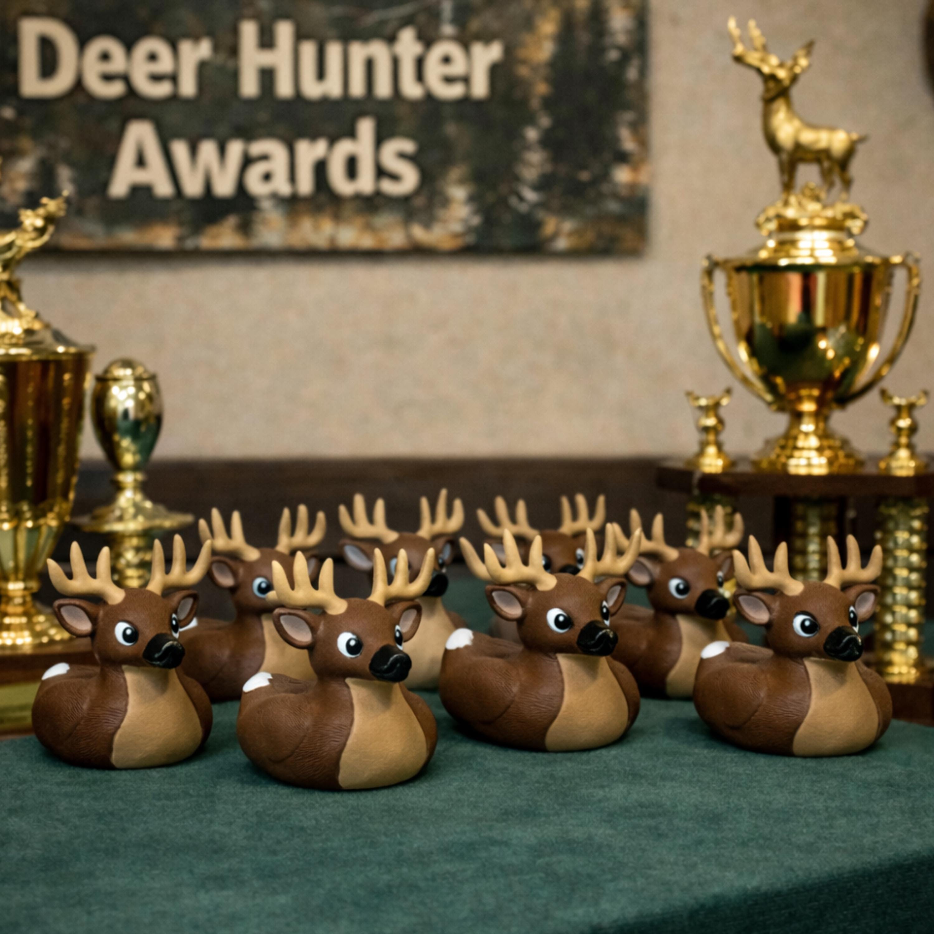 Whitetail Deer Duck - 4x4 Ducking Gift Hunting Cabin Decor Dashboard Decoration Hunter Gift Buck Antler