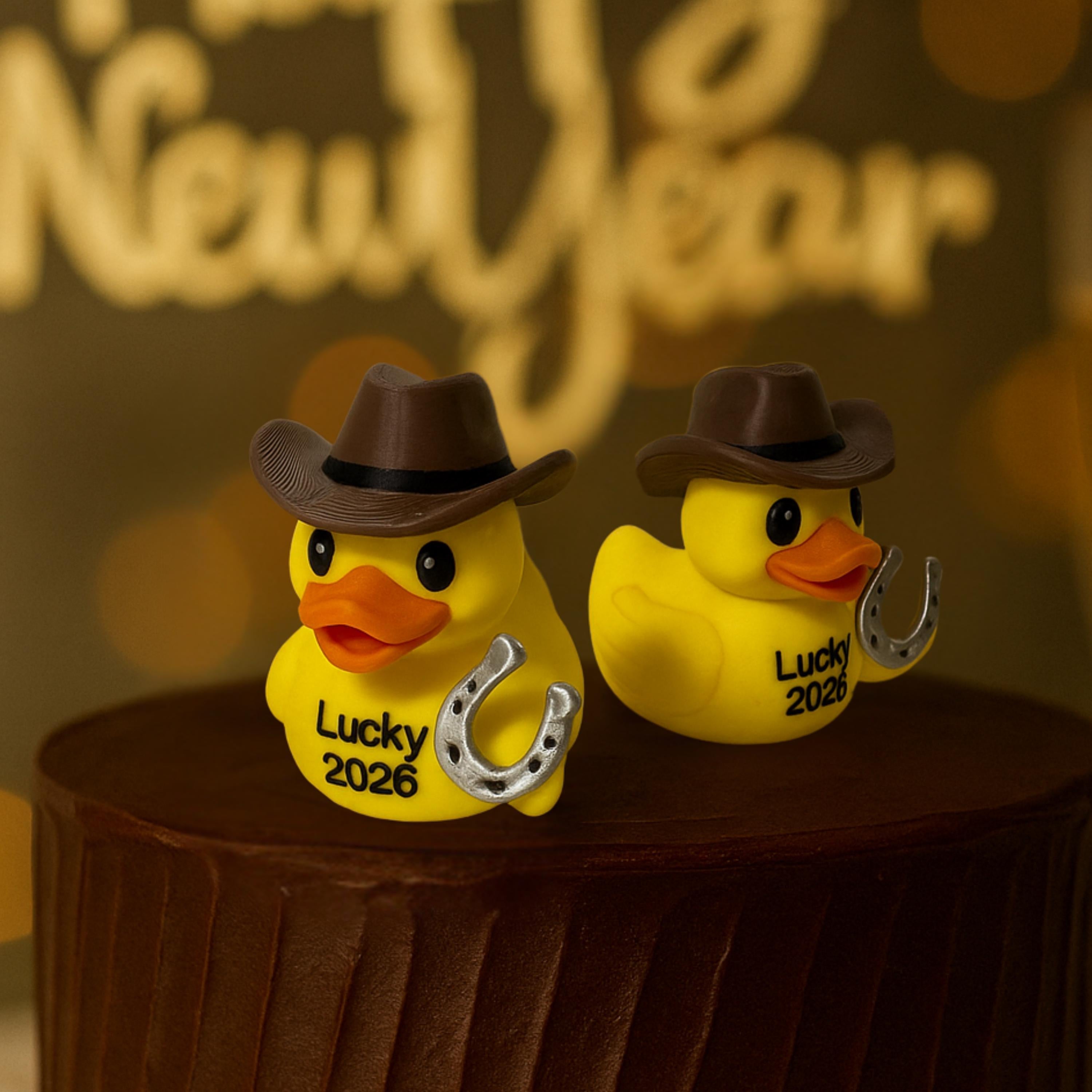 Lucky Cowboy Duck | Good Luck Charm, Western Party Favor, Dashboard Decoration & 4x4 Ducking Gift