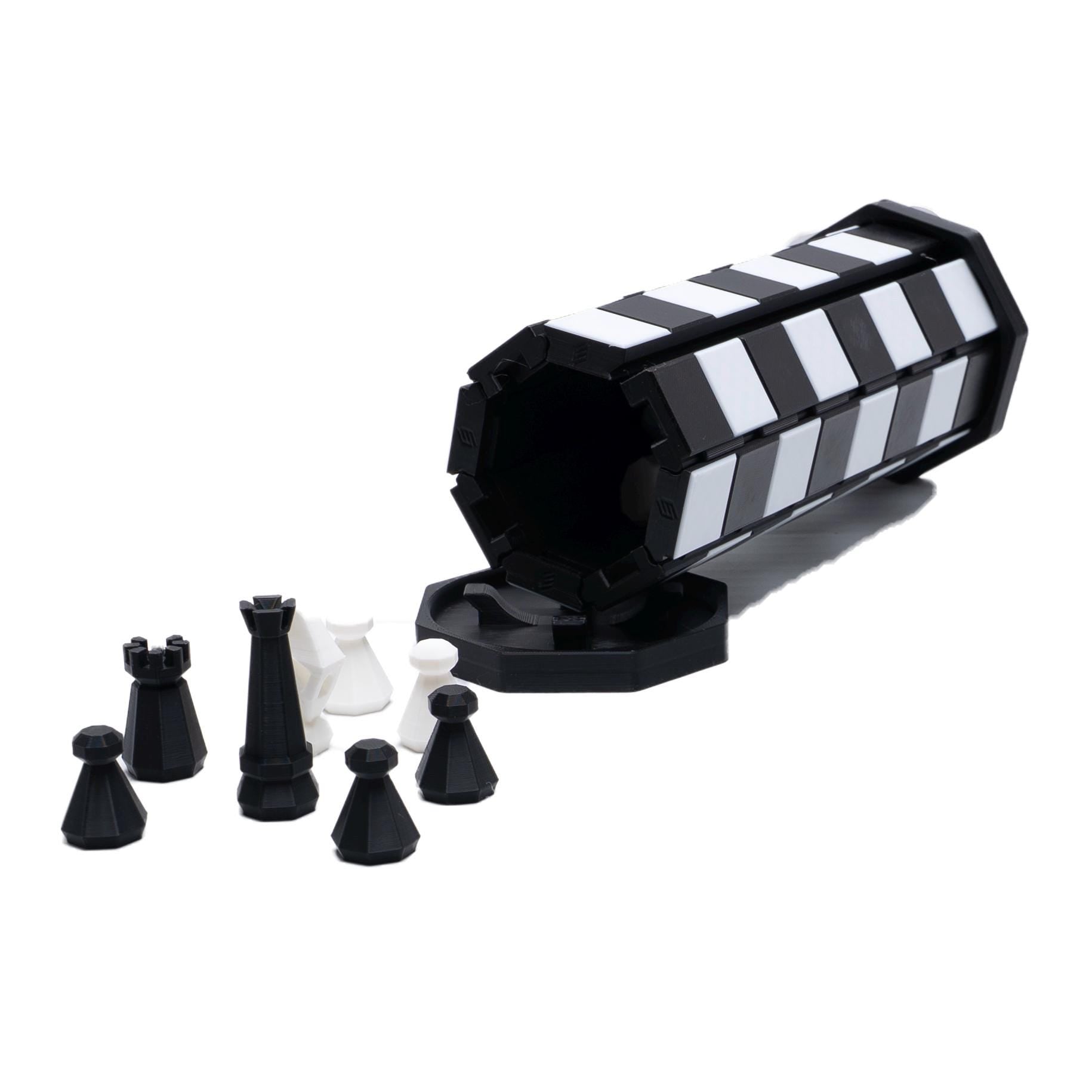 Travel Chess Set – Rollup Waterproof Chess Checkers Combo 5 Colors