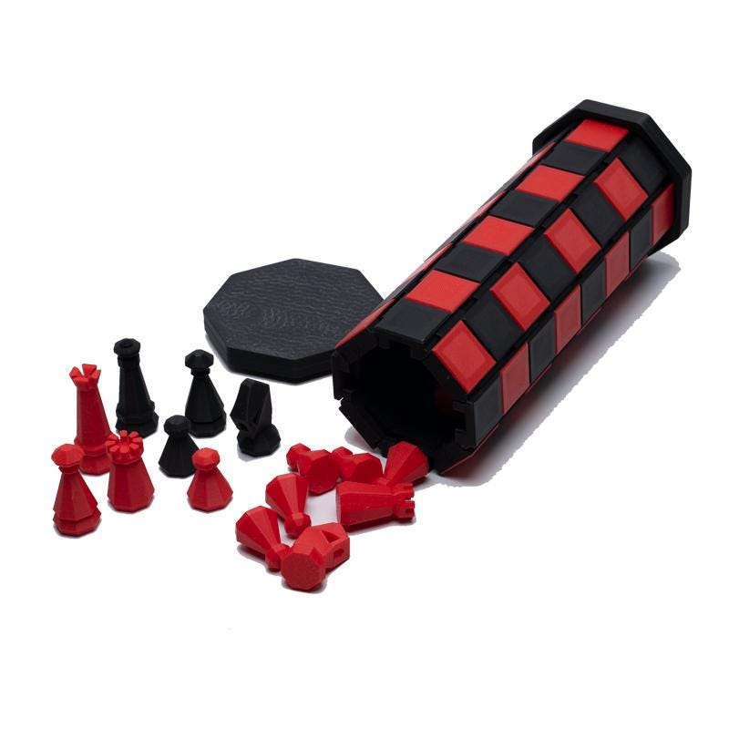 Travel Chess Set – Rollup Waterproof Chess Checkers Combo 5 Colors