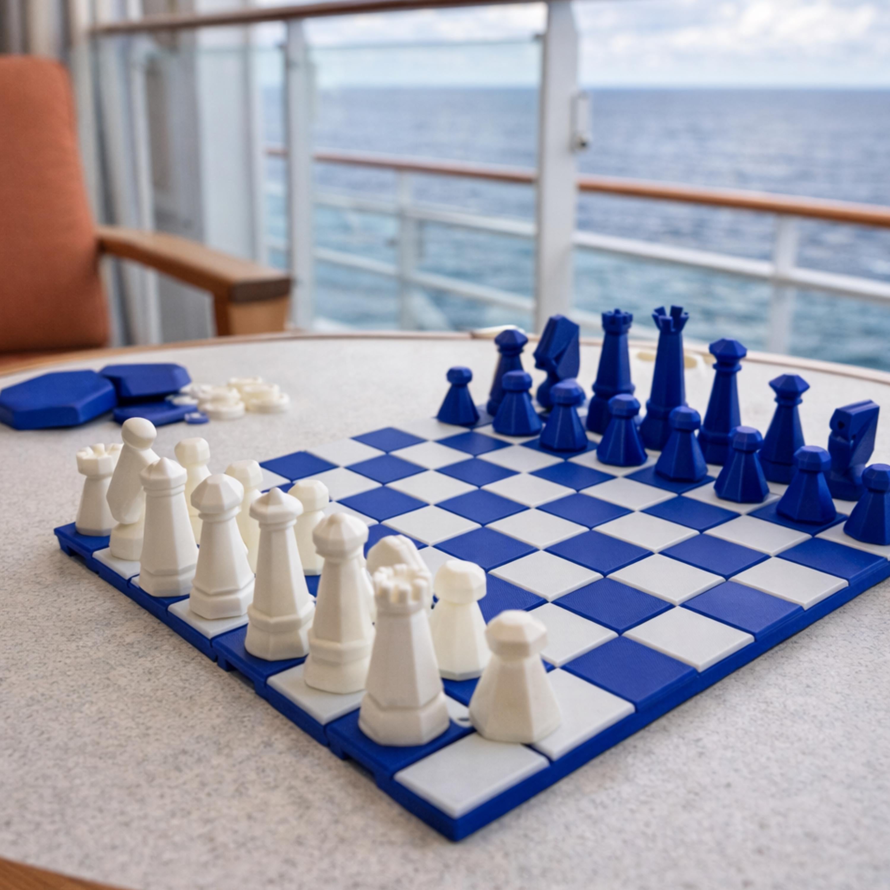 Travel Chess Set – Rollup Waterproof Chess Checkers Combo 5 Colors