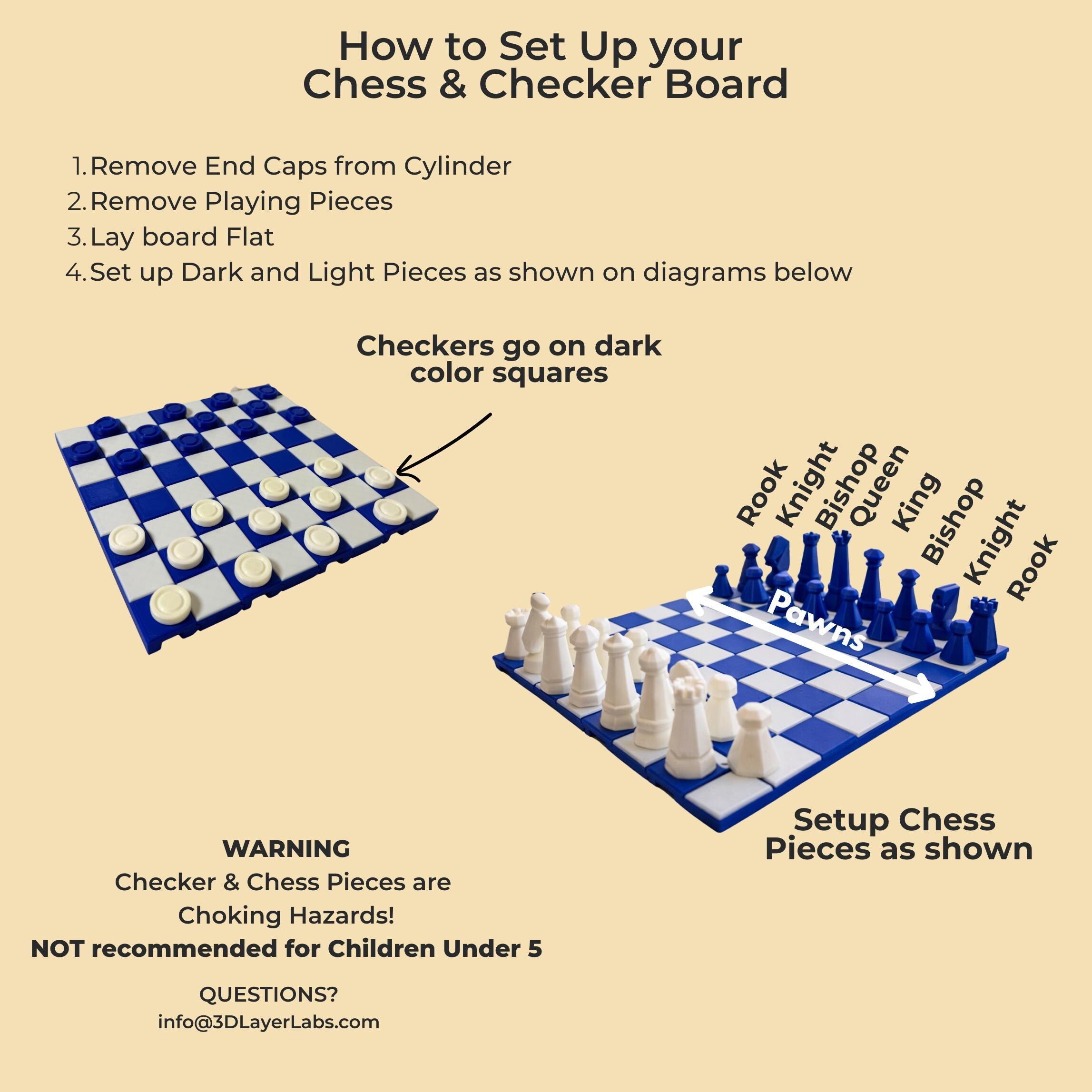 Travel Chess Set – Rollup Waterproof Chess Checkers Combo 5 Colors